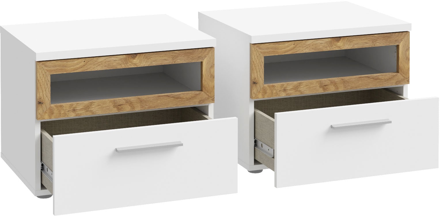 FORTE Nachtkommode »MAYACUS« Nachtkommode, Stauraum, Schublade, offenes Fach