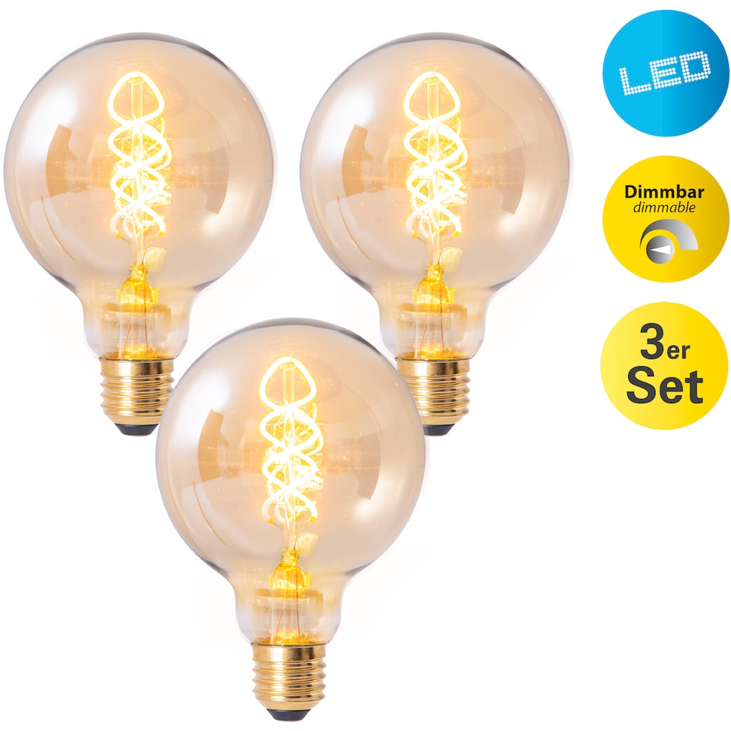 näve LED-Leuchtmittel »Dilly«, E27, 3 St., Warmweiß