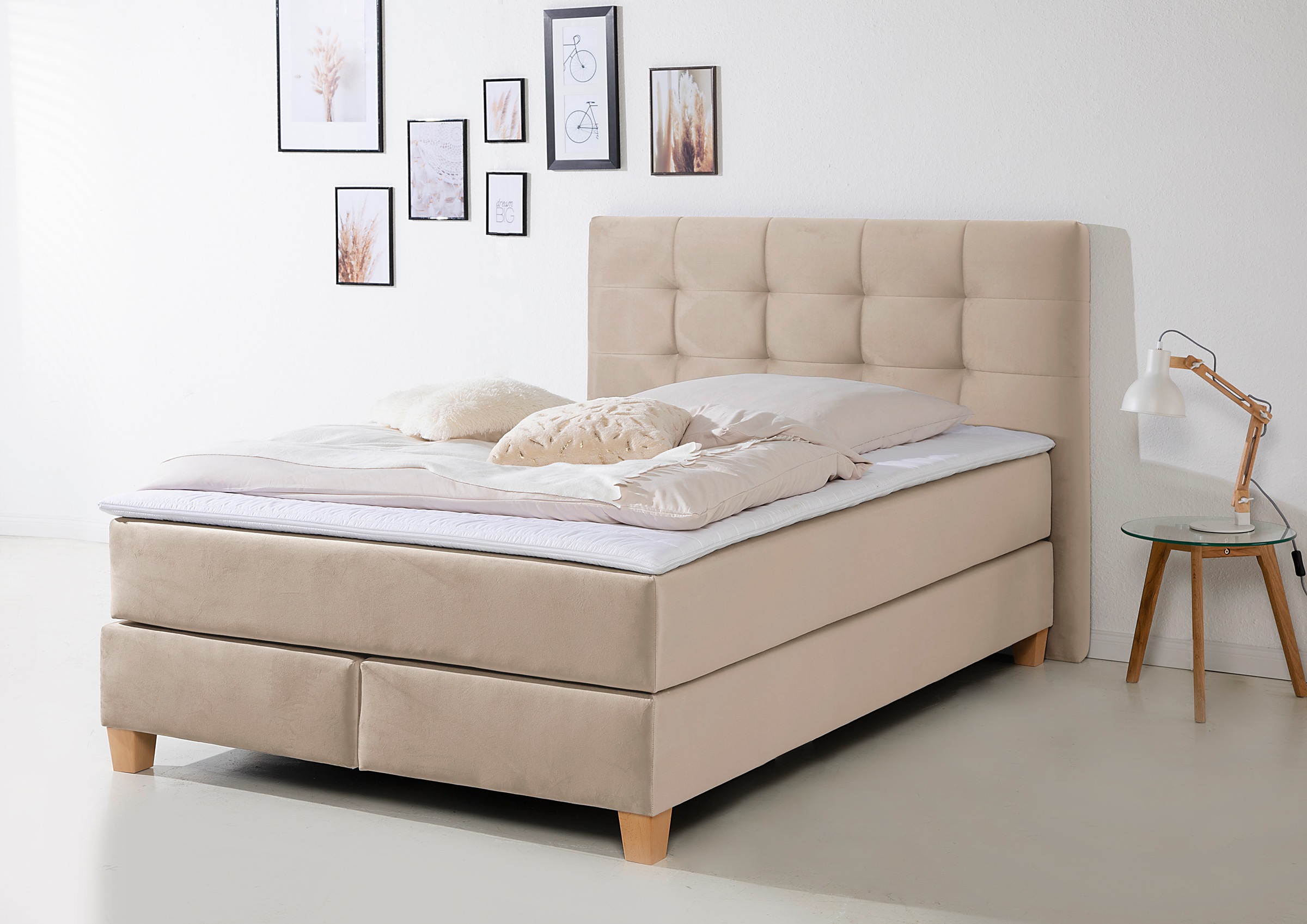 2. Bild von Home affaire Boxspringbett »Moulay«, inkl. Topper, in Überlänge 220 cm, 3 Härtegrade, auch in H4