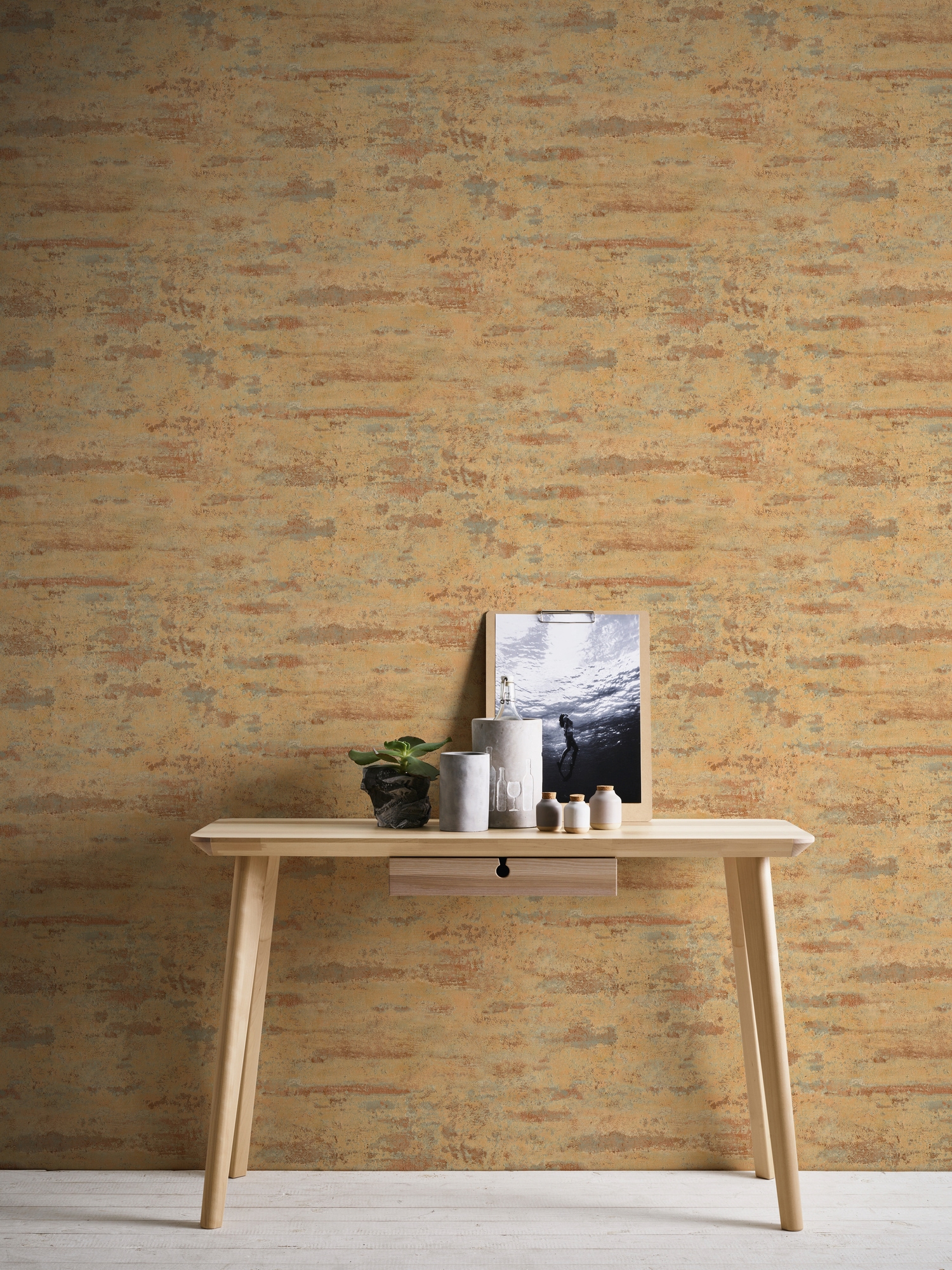 A.S. Création Vliestapete »Neue Bude 2.0 Stones & Structure in Vintage Backstein Optik«, uni-einfarbig-unifarben, Uni Tapete einfarbig Tapeten Wohnzimmer Schlafzimmer Küche Design Büro
