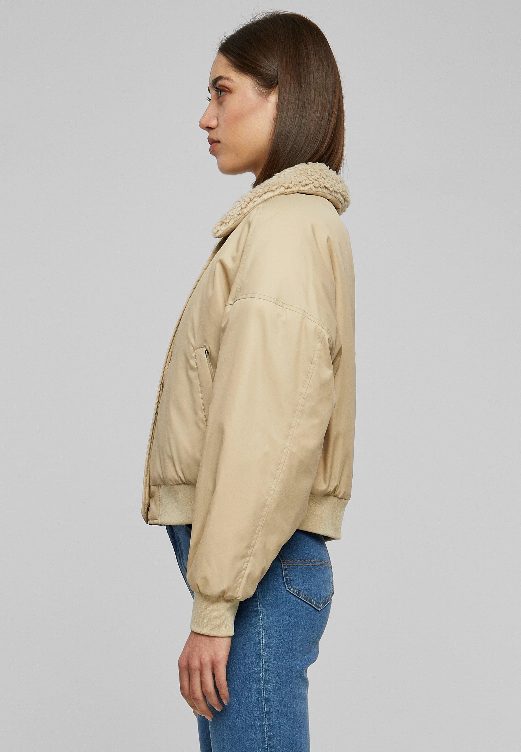 URBAN CLASSICS Winterjacke »Urban Classics Damen Ladies Pilot Bomber Jacket« 1 Stk. tlg. ohne Kapuze