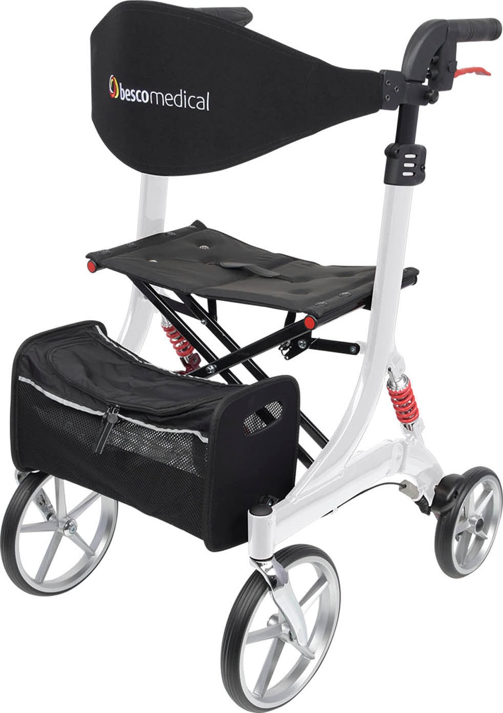 bescomedical Rollator »Spring Medium«, Größe M (Sitzhöhe 56cm), höhenverstellbare Griffe