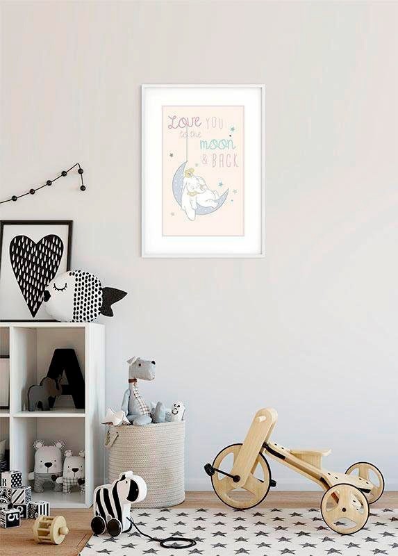 Komar Bild »Dumbo Moon«, Disney, (1 St.), Wandbild zur Dekoration im Kinderzimmer - ohne Rahmen