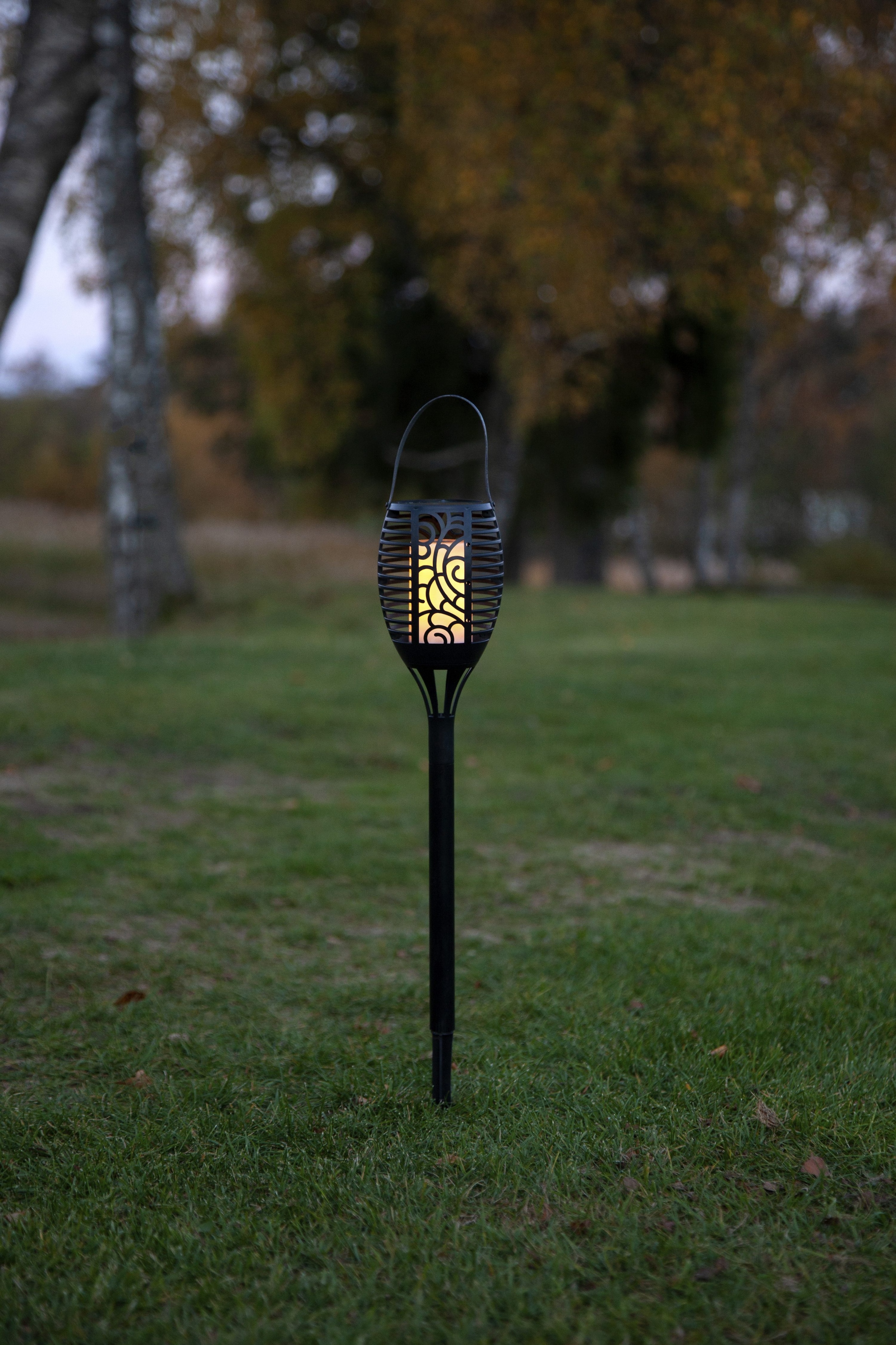 Parforce Traditional Hunting LED Solarleuchte »Solar-Fackel« LED-Board 1 Stk. Extra-Warmweiß 3-in-1-Nutzung, Flammen-Effekt, Dämmerungssensor