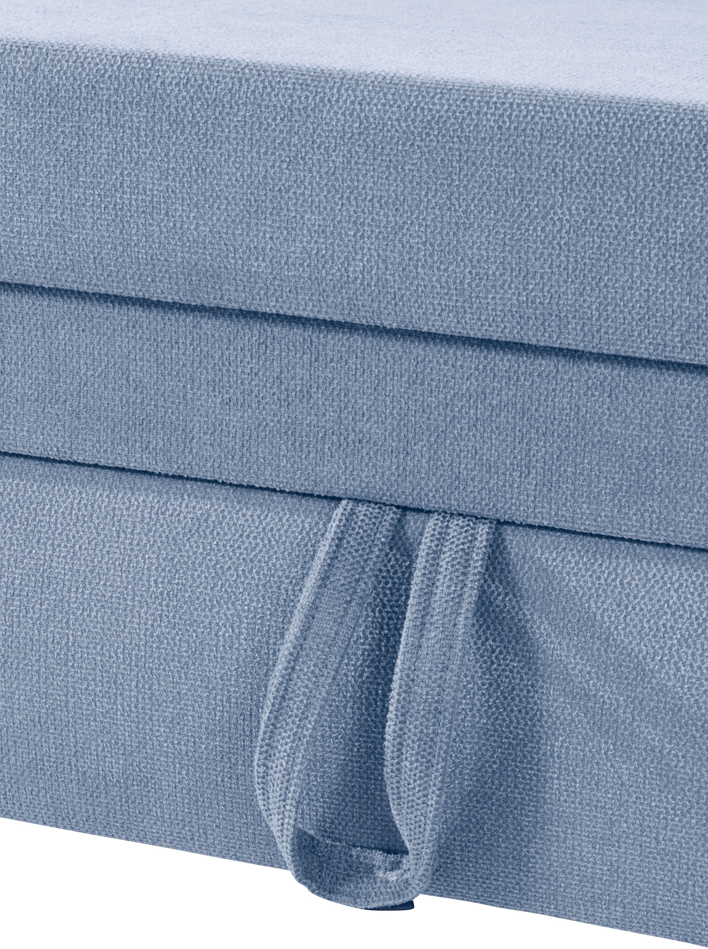 Places of Style Ecksofa »Lolland L-Form«, Wahlweise mit Bettfunktion und Bettkasten, Federkern