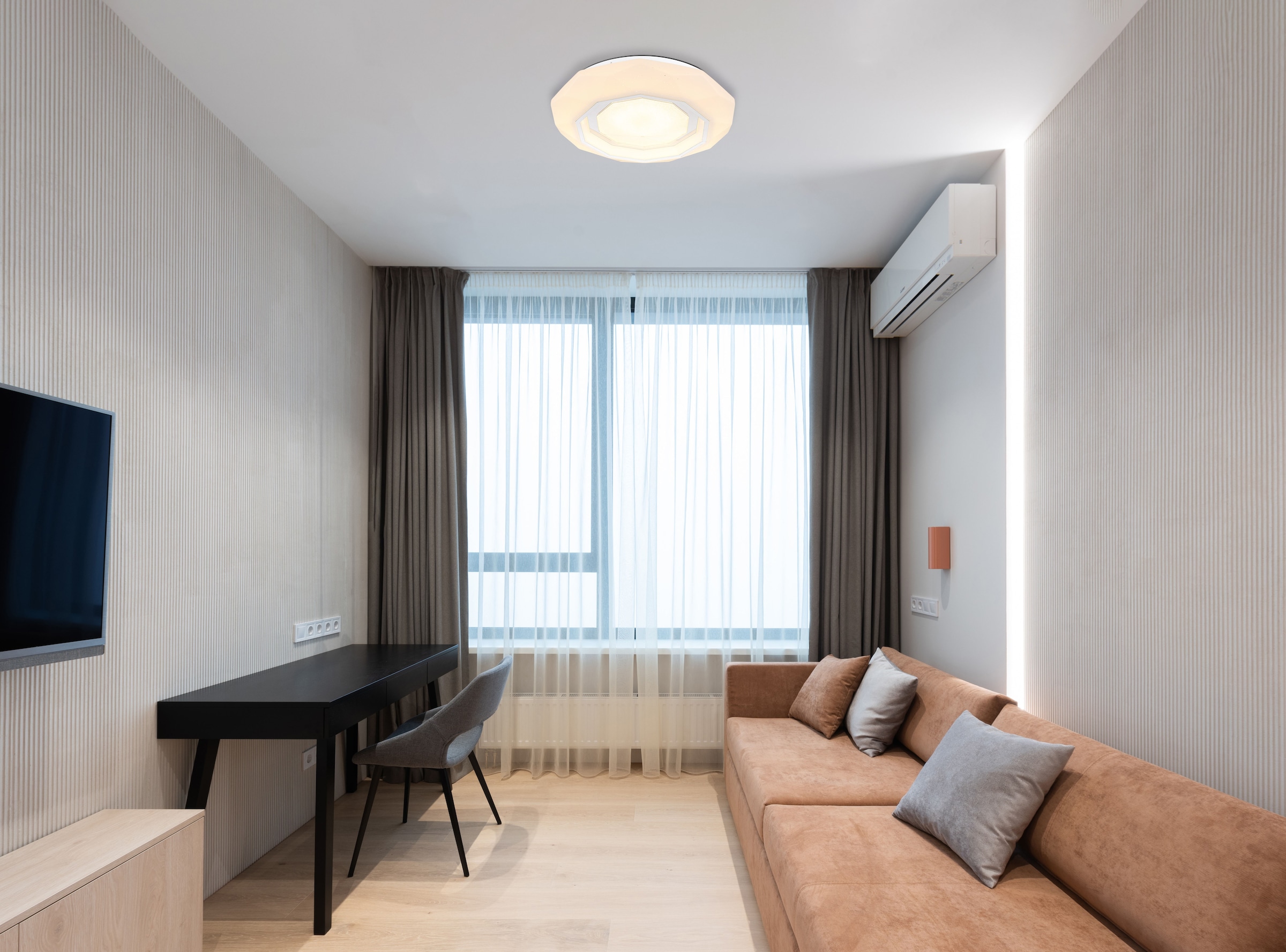 GLOBO LIGHTING LED Deckenleuchte »HOKKI« LED-Modul 1 Stk. Deckenlampe/rund/Wohnzimmer/Schlafzimmer/elegant