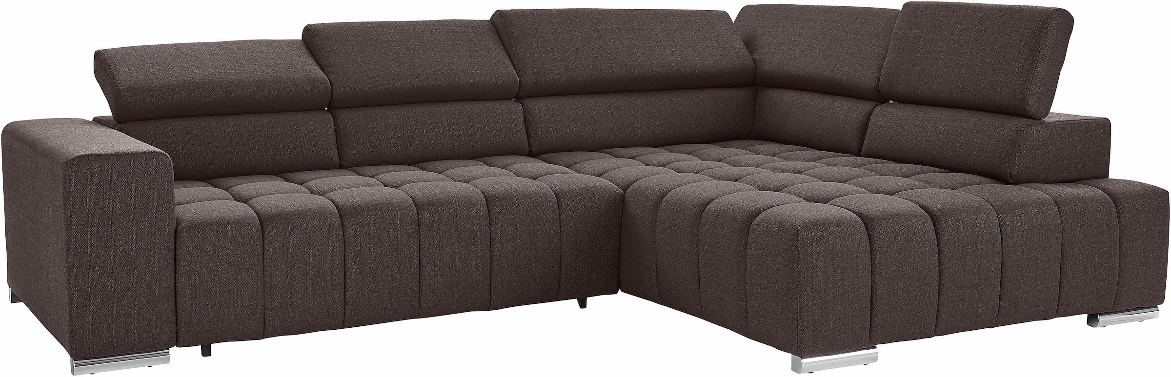 exxpo - sofa fashion Ecksofa Elias, L-Form, mit Kopf- bzw. Rückenverstellun günstig online kaufen