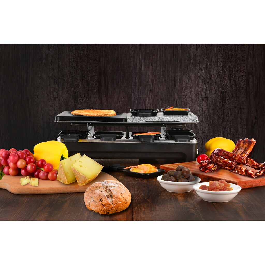 Team Kalorik Raclette »TKG RAC 1016«, 8 St. Raclettepfännchen, 1500 W