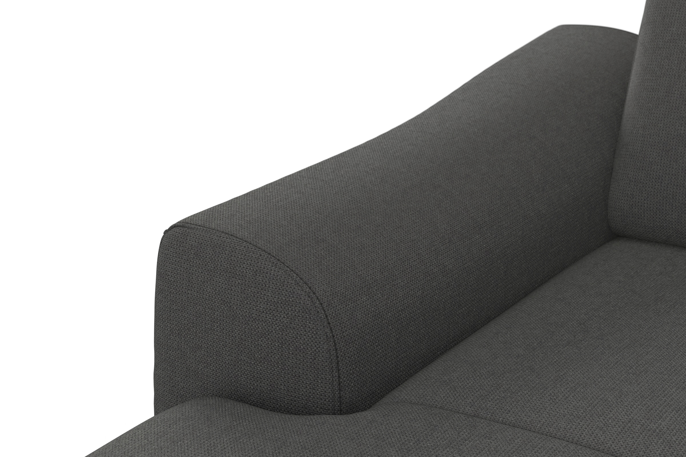 sit&more Ecksofa »Dundee L-Form«, mit Federkern und Edelstahlfüßen, wahlweise mit Kopfteilverstellung