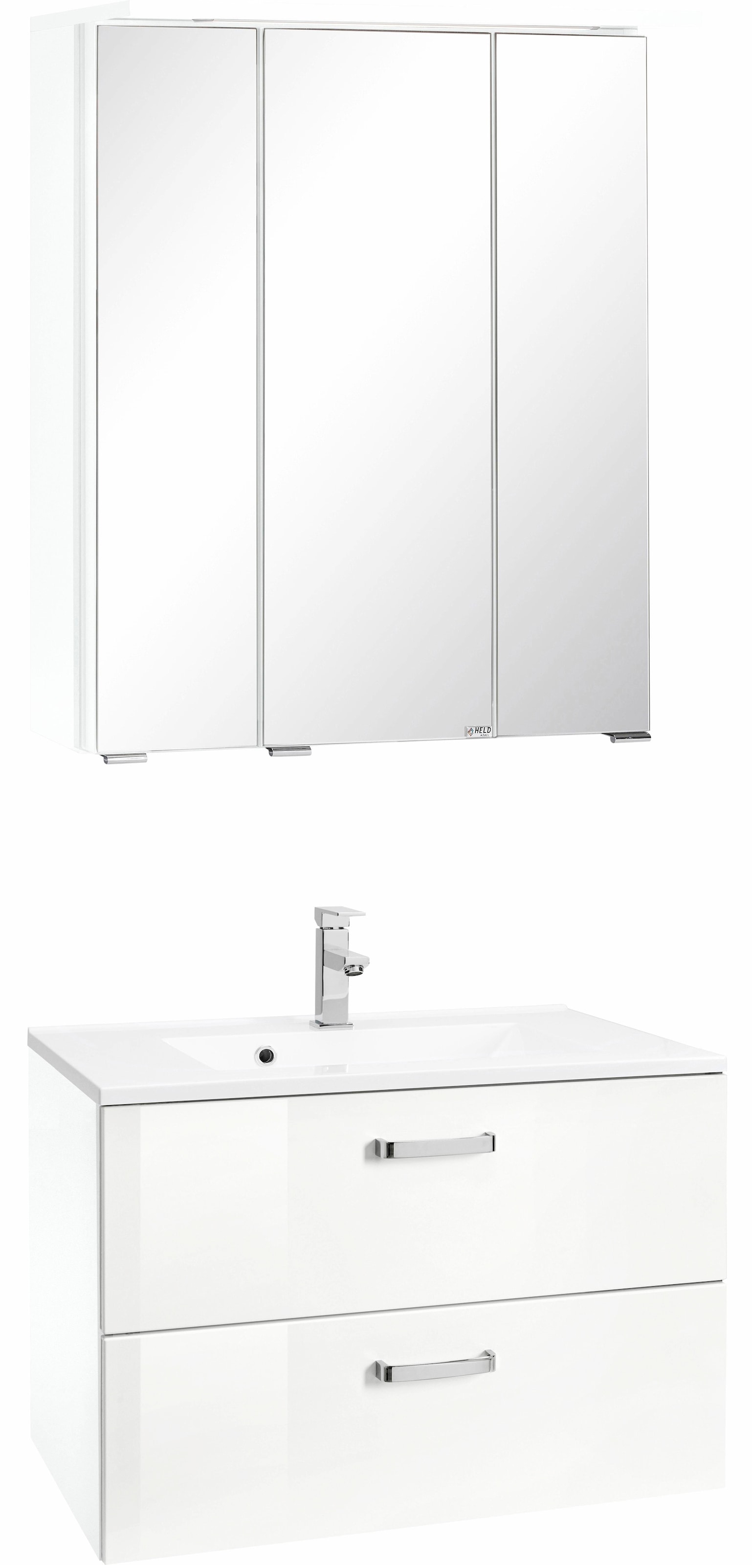 welltime Badmöbel-Set »Ravenna« 2 Stk. tlg. mit Soft-Close Funktion günstig online kaufen