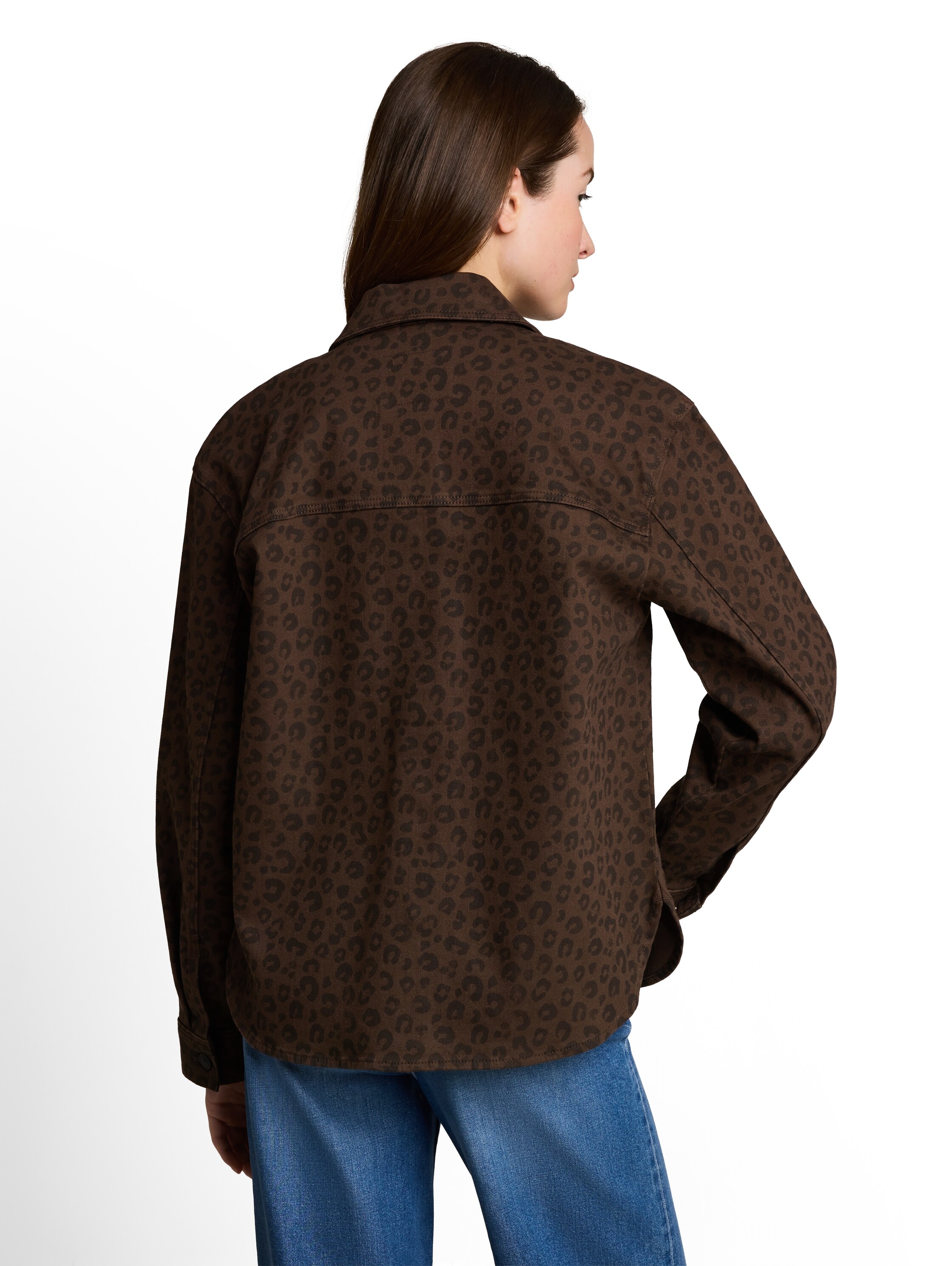 TOM TAILOR Denim Langarmbluse mit Animal-Print