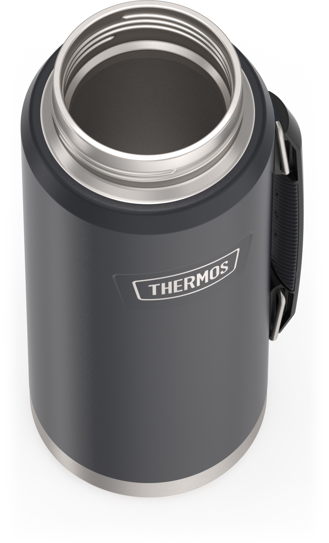 THERMOS Isolierflasche »ICON BEVERAGE BOTTLE, Edelstahlkörper, spülmaschinenfest«, (1 tlg.), 1,2l, 24h heiß & 24h kalt, Twist & Pour Lid, isolierter Trinkbecher
