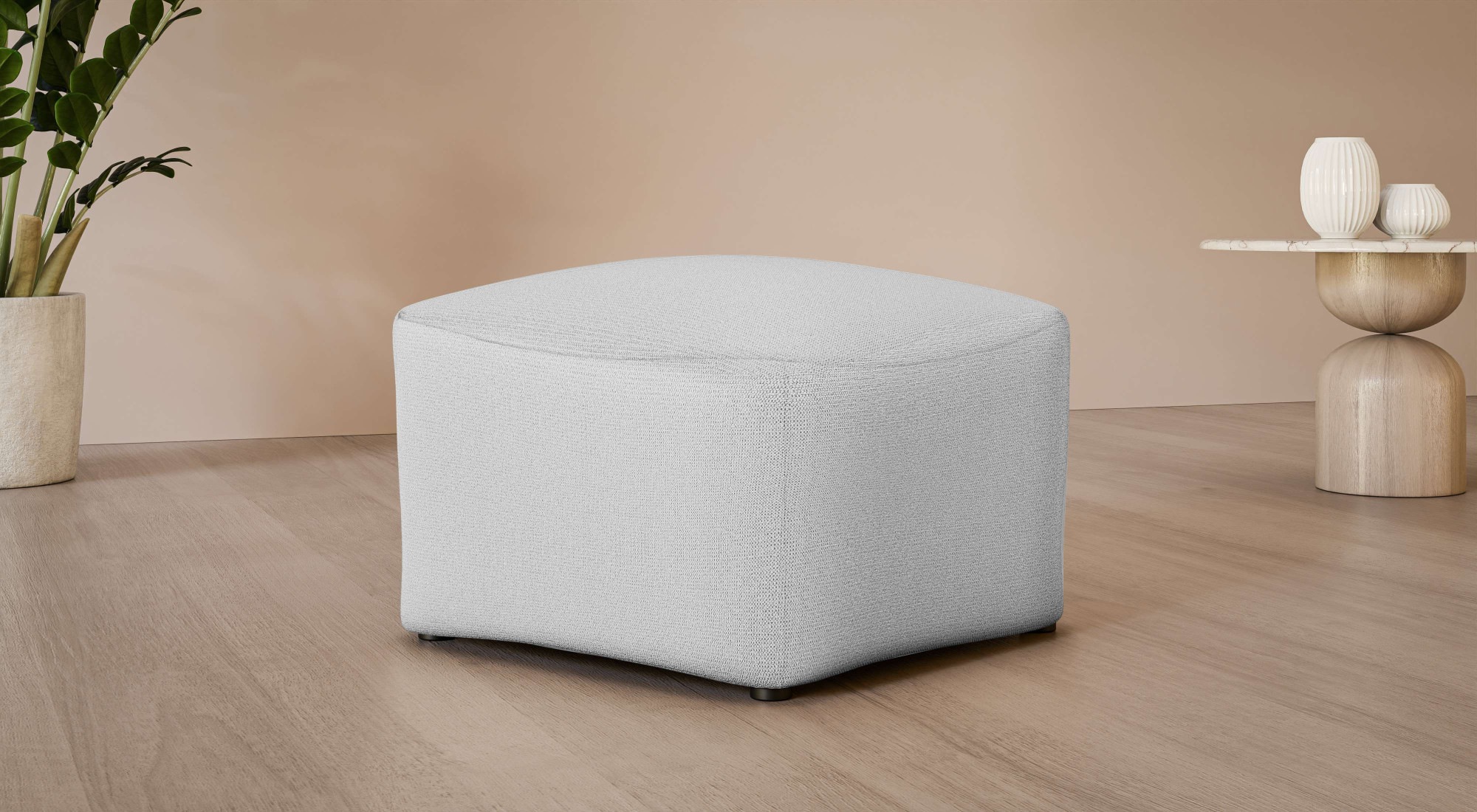 LeGer Home by Lena Gercke Polsterhocker »YANI Sitzhocker mit Wellenunterfed günstig online kaufen