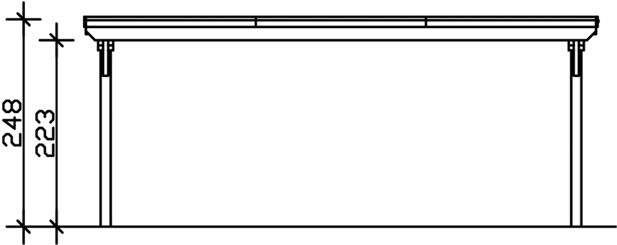 Skanholz Doppelcarport »Emsland«, 550 cm, Anthrazit