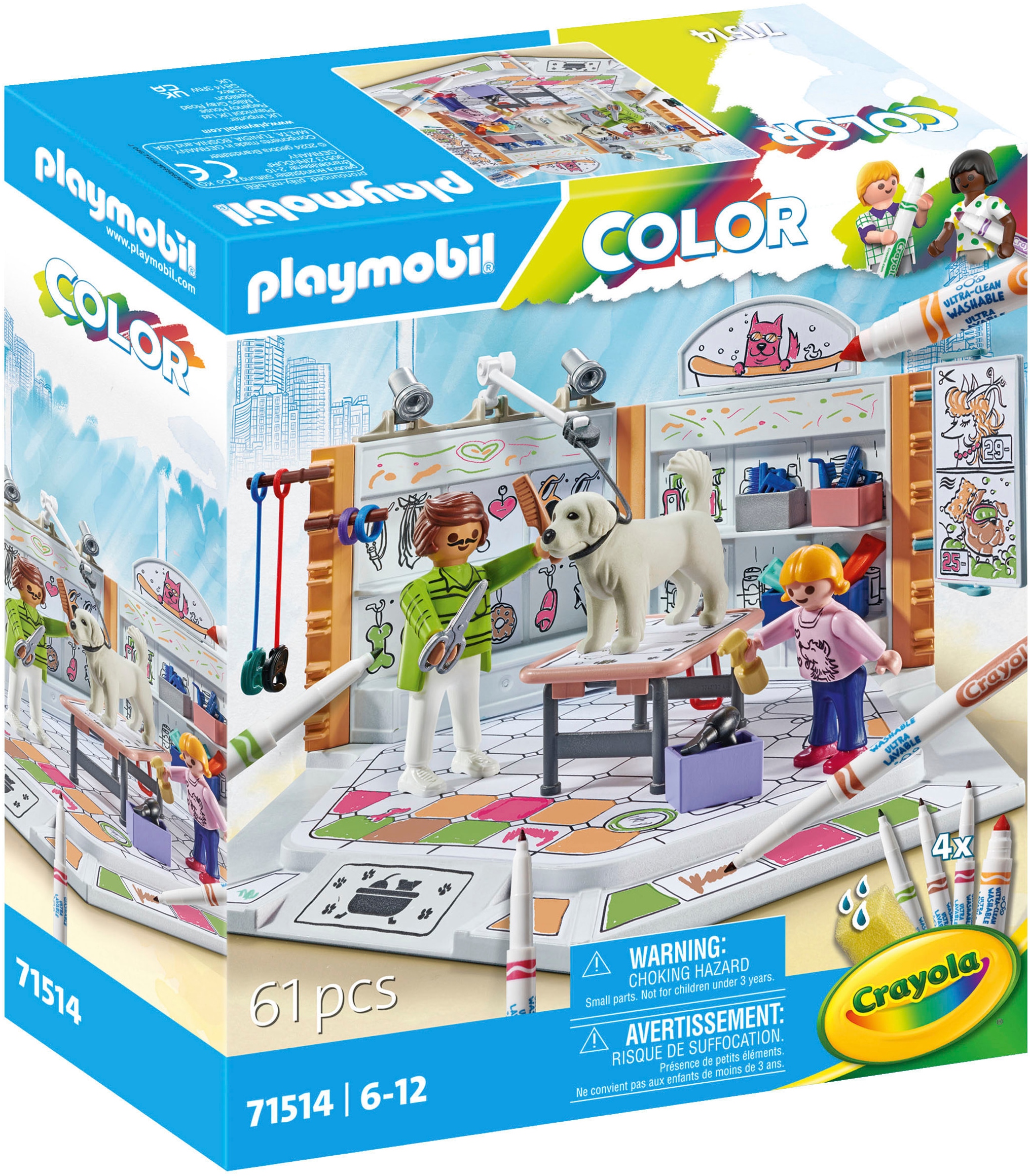 Playmobil® Konstruktions-Spielset »Hundesalon (71514), Color«, (61 St.), Made in Europe