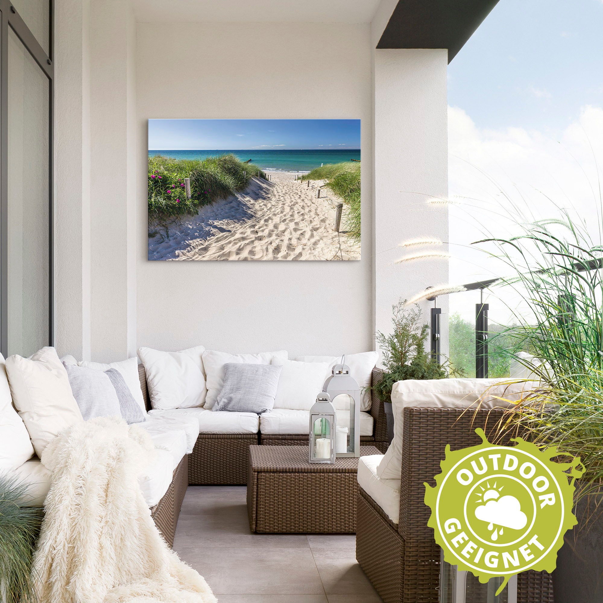 Artland Wandbild »Weg zum Strand an der Ostsee«, Strandbilder, (1 St.), als Alubild, Outdoorbild, Leinwandbild, Poster, Wandaufkleber