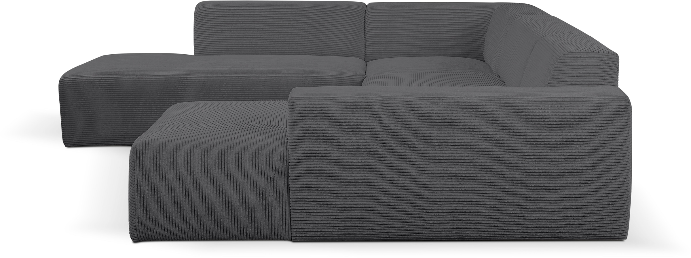 WERK2 Wohnlandschaft »Zeus viel Platz, Breite 330cm, modern und zeitlos, U-Form«, Curvy Trend Wohnlandschaft mit urbaner Optik auch in weichem Cord