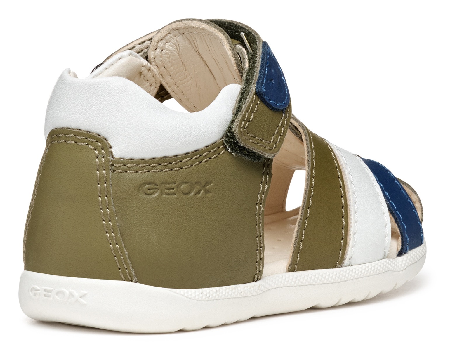 Geox Lauflernschuh »B SANDAL MACCHIA BOY«, Sandale, Babyschuh, Klettschuh mit bunten Riemchen