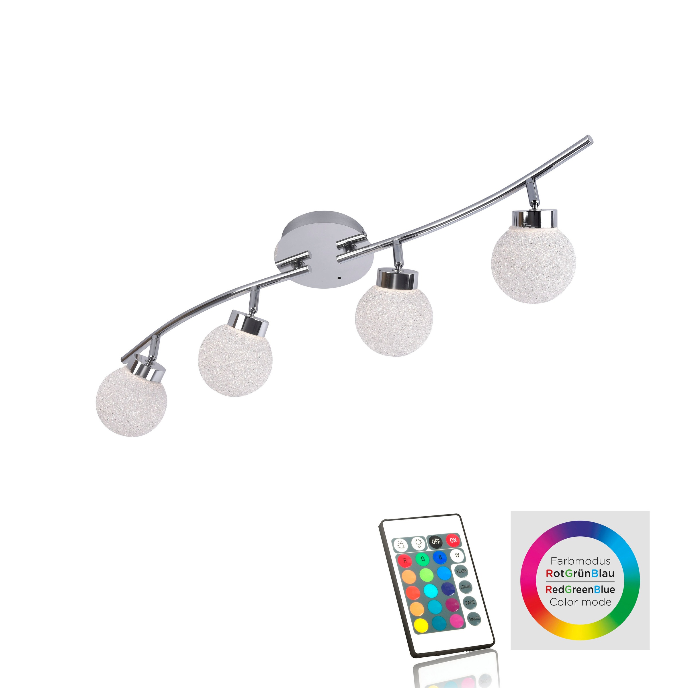 JUST LIGHT Deckenleuchte »MIKO«, 4 flammig, Leuchtmittel LED-Board   LED fe günstig online kaufen