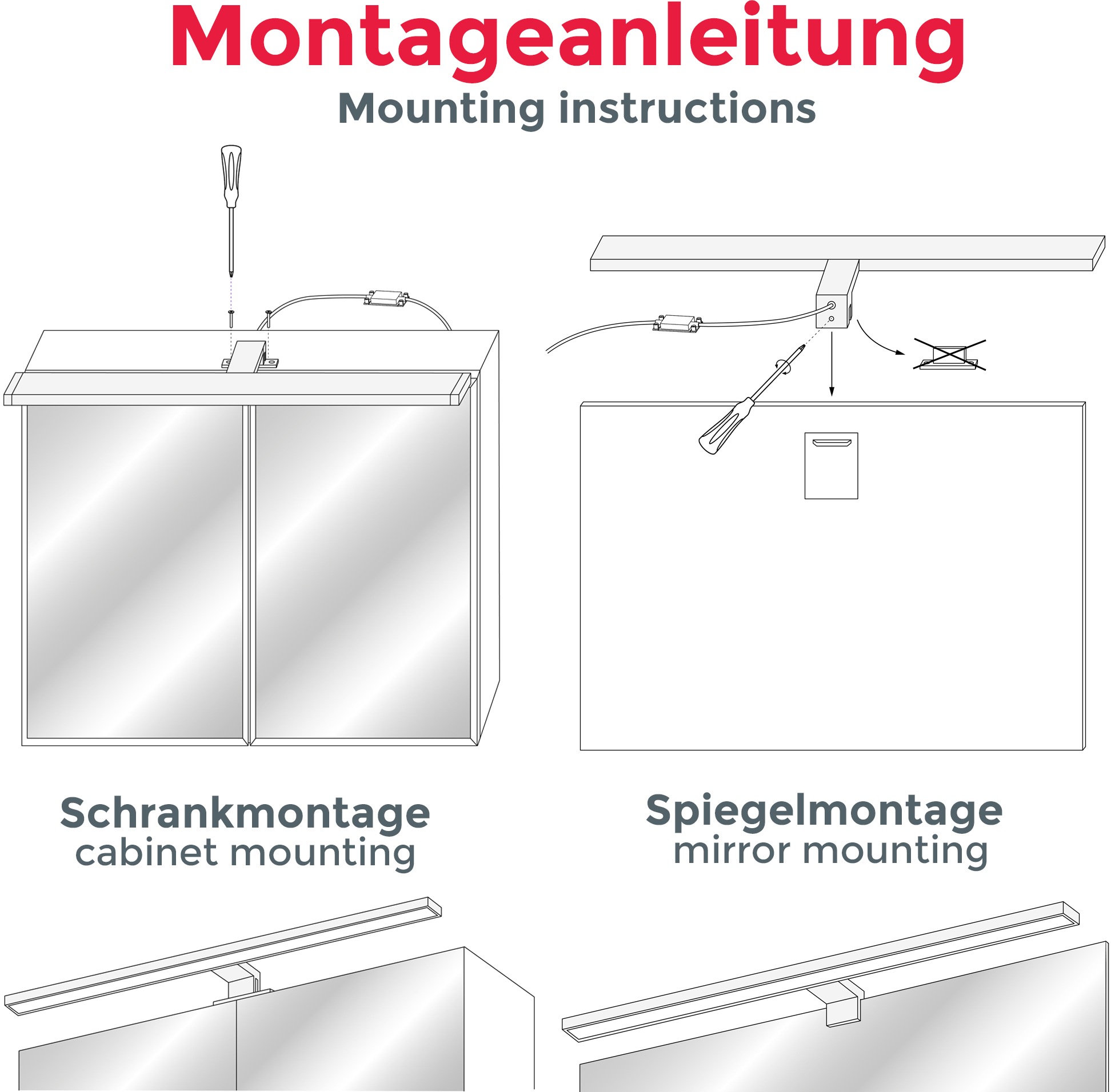 B.K.Licht Spiegelleuchte »Carina«, 1 flammig, Leuchtmittel LED-Board   LED günstig online kaufen