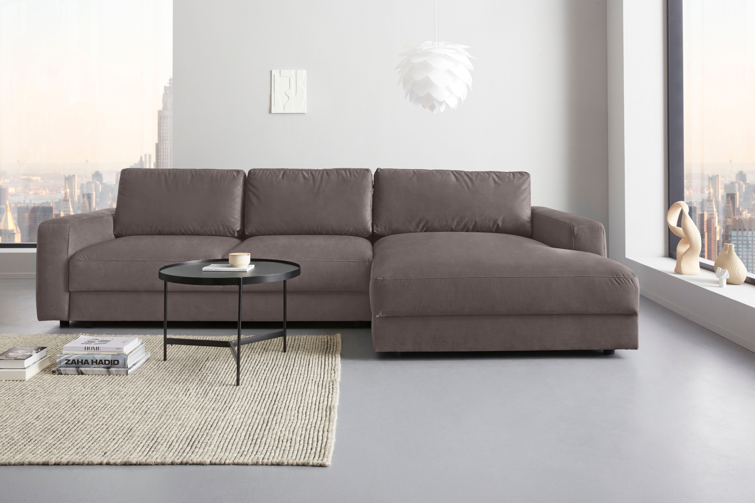 Home affaire Ecksofa »Bloomfield, elegant, viel Platz, Mega Couch, Breite 3 günstig online kaufen
