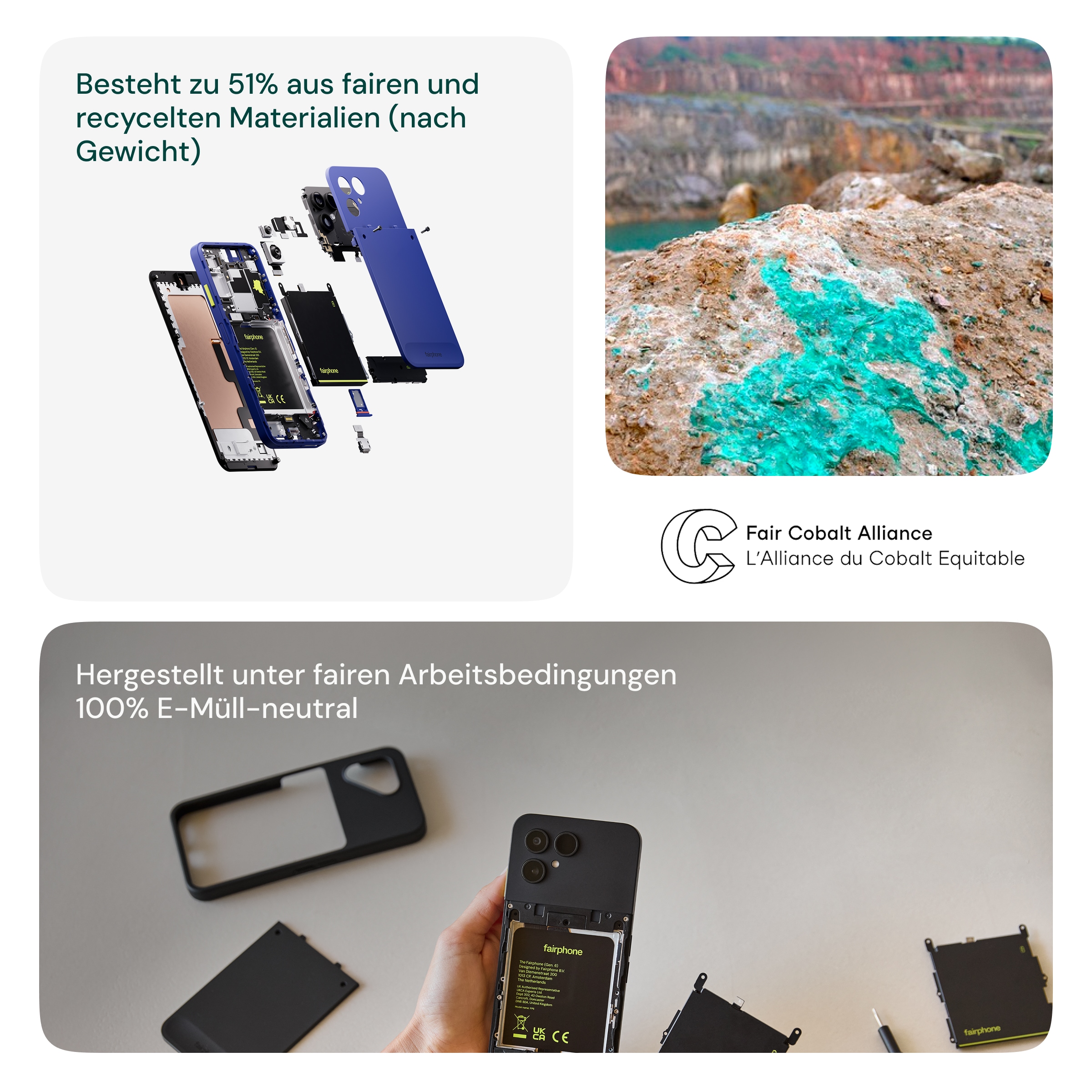 Fairphone Smartphone »Das Fairphone Gen. 6+ 12GB/256GB« cobalt blue