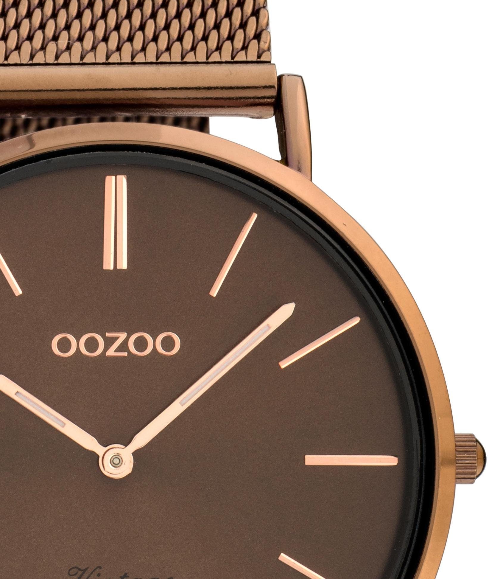 OOZOO Quarzuhr, Armbanduhr, Damenuhr, Herrenuhr, Edelstahlarmband