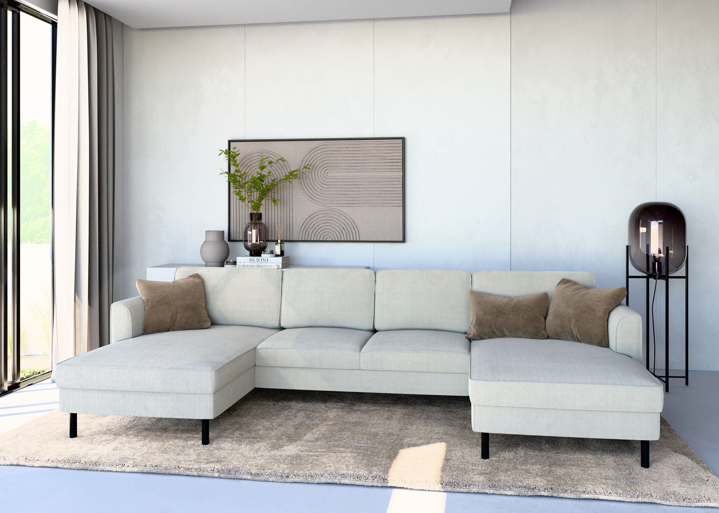 Home affaire Wohnlandschaft »Booster Couch wahlweise mit Schlaffunktion und günstig online kaufen