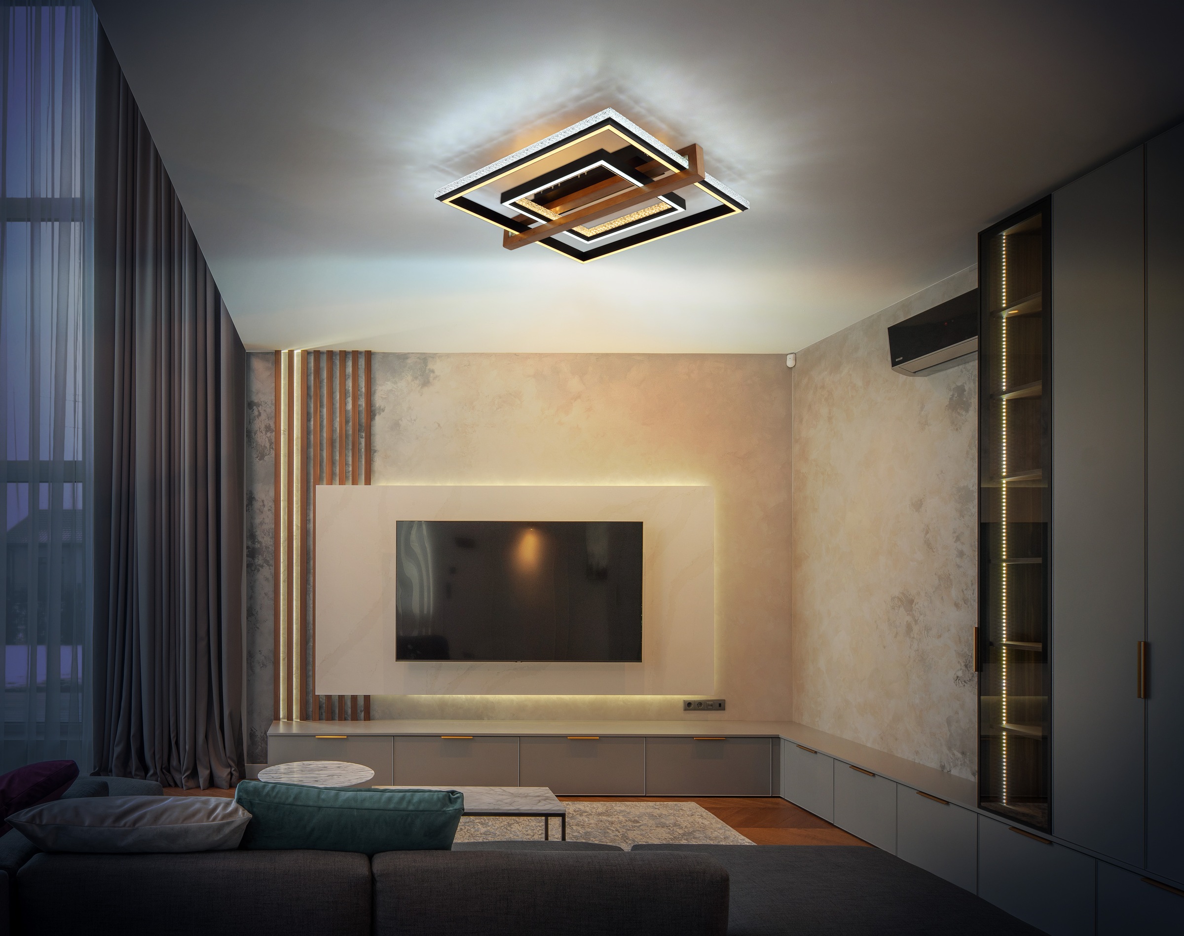 GLOBO LIGHTING Deckenleuchte »DELORIS« LED-Modul 1 Stk. warmweiß - kaltweiß günstig online kaufen