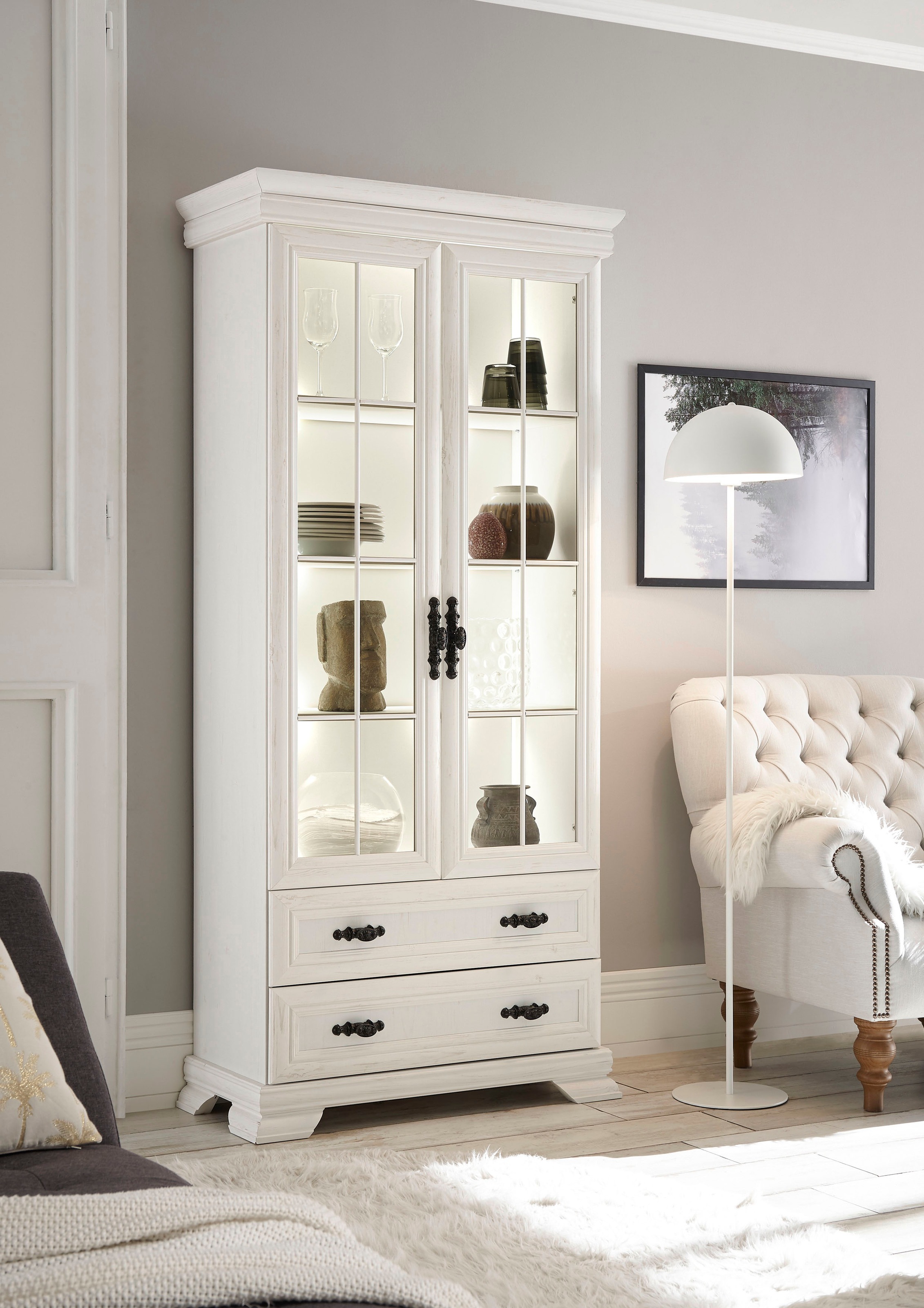 Home affaire Vitrine "Royal" Höhe ca. 192 cm, getönte Glasscheiben günstig online kaufen