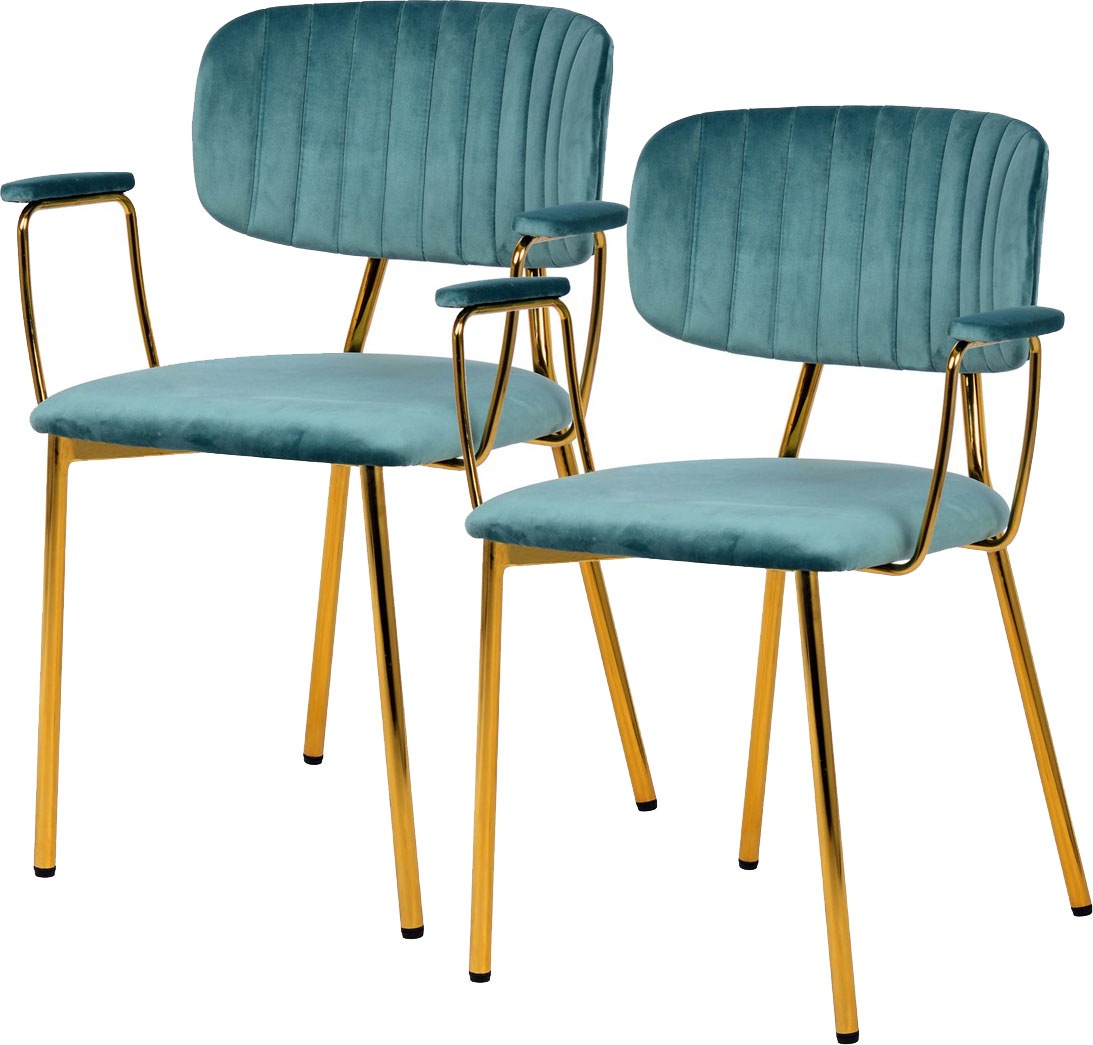 Kayoom Polsterstuhl »Stuhl Giselle 225 2er-Set, Gestell aus Edelstahl« (Set günstig online kaufen