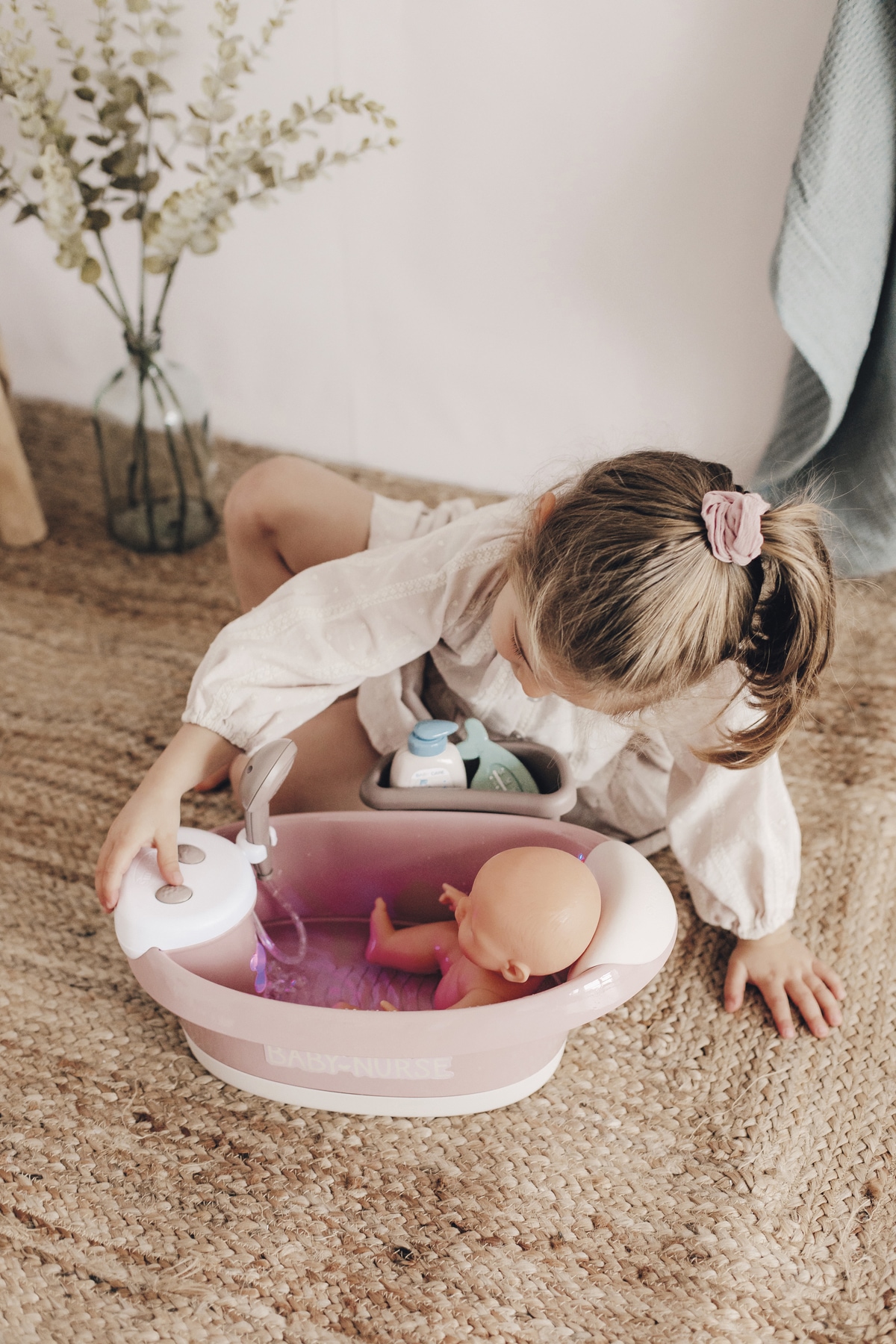 Smoby Puppen Badewanne »Baby Nurse, elektronische Puppen-Badewanne, rosa«, mit Lichteffekten