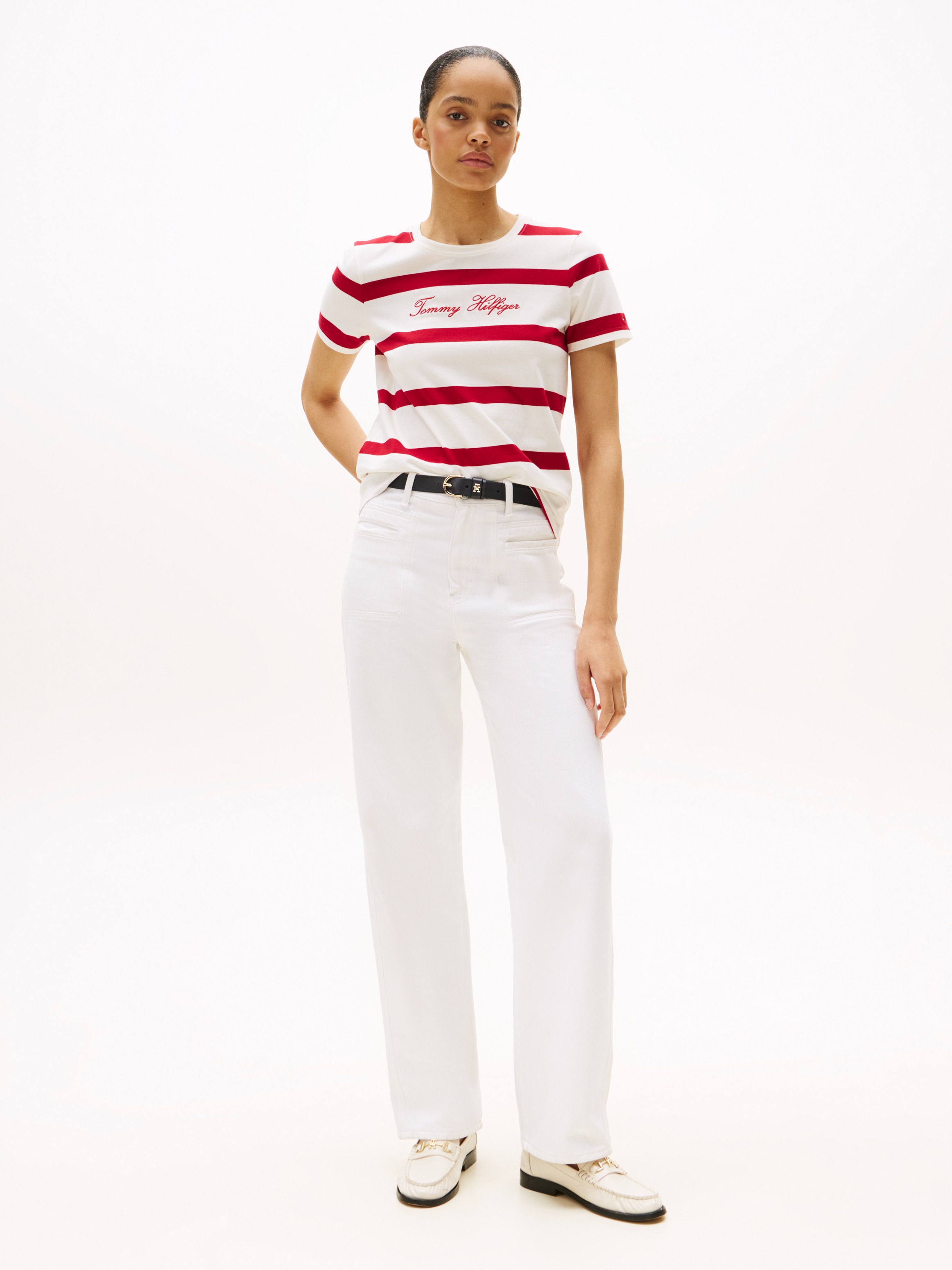 Tommy Hilfiger Kurzarmshirt »SCRIPT REG C-NK SS T-SHIRT«, mit Tommy Hilfiger Script Logo-Schriftzug