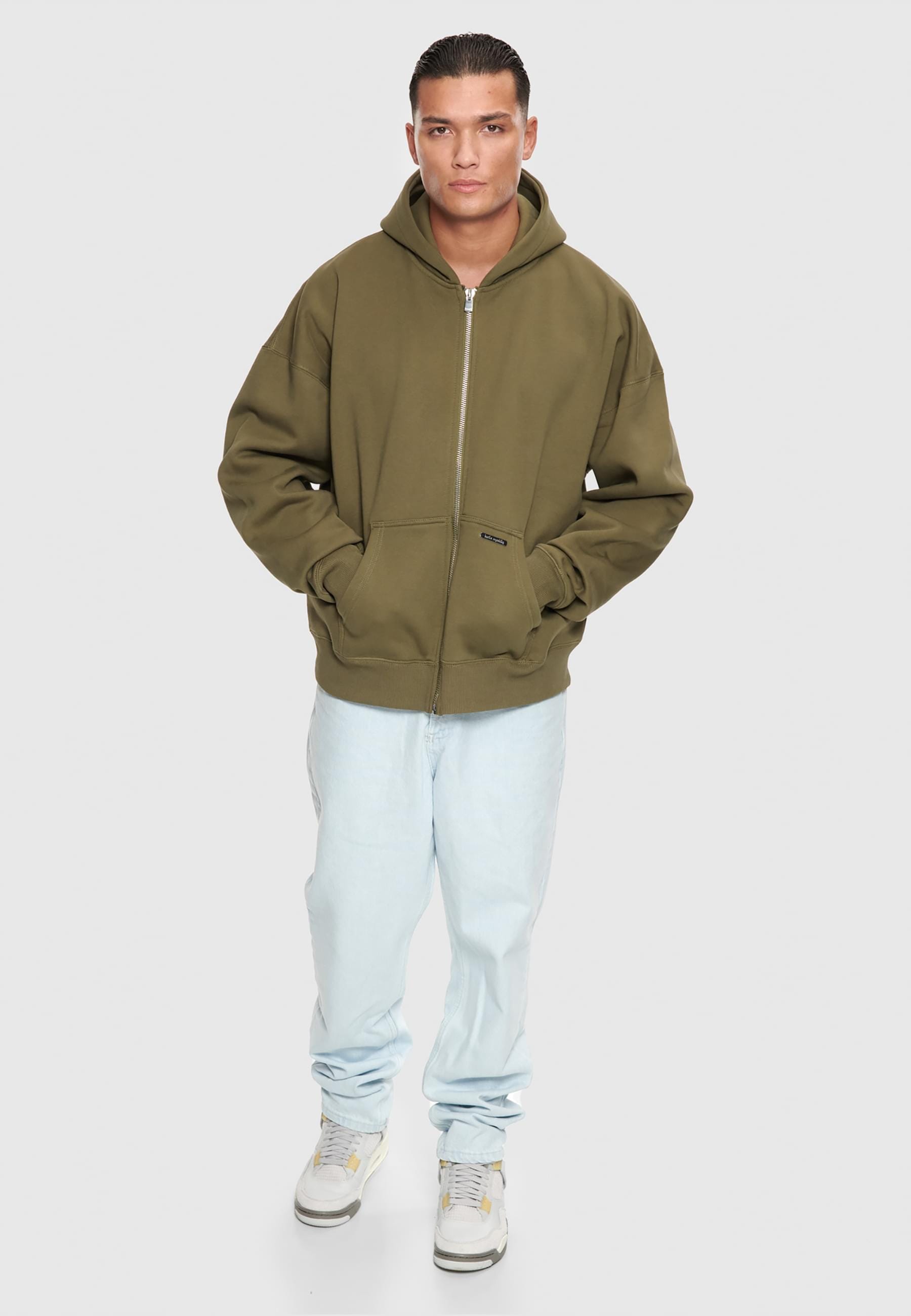 Dropsize Sweatjacke »Dropsize Herren Bazix Republiq Super Heavy Rib Zipper«