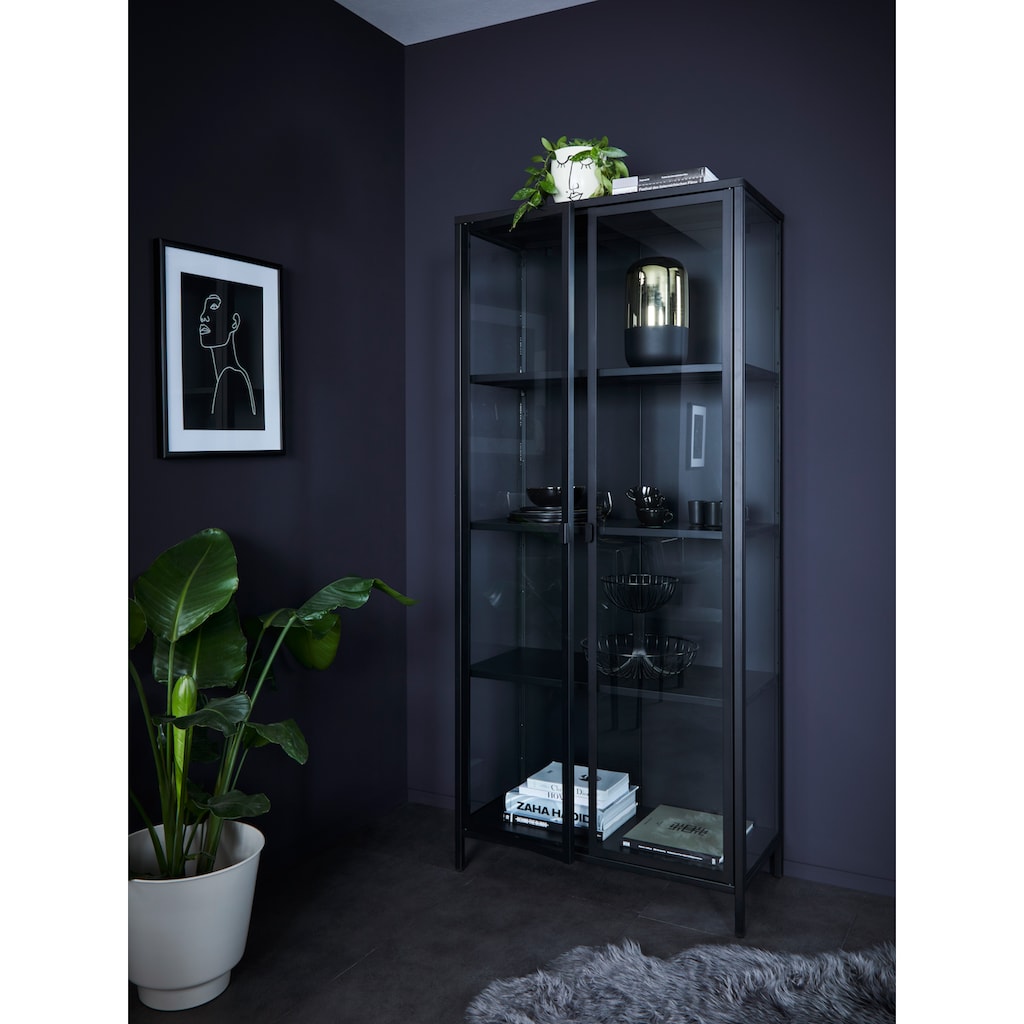 Homexperts Vitrine »Classic«, designorientierte Doppel - Vitrine mit Glastüren