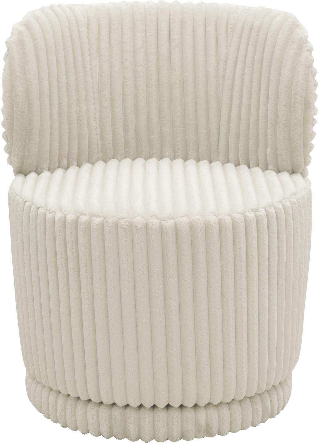 DOMO collection Sessel »Ypres Loungesessel inkl. 360* Drehfunktion« Minimalistisches Design, Cord, creme