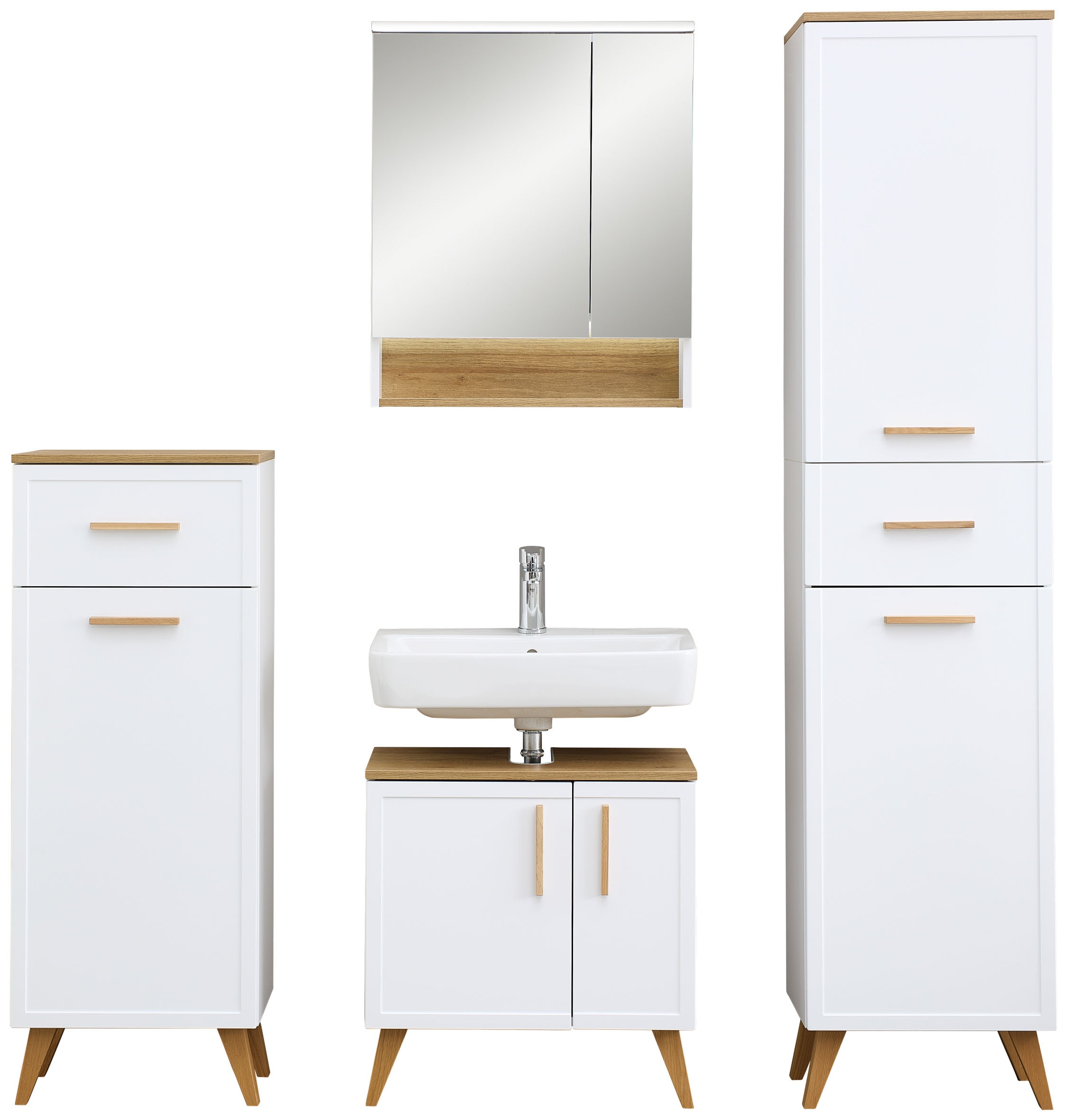 Saphir Badmöbel-Set »5-teilig, mit Soft-Close Türen und Fuß-Set« Set, 7 Stk. tlg.