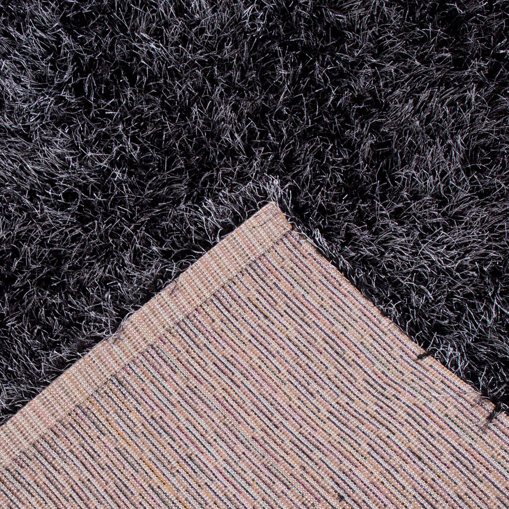 DELAVITA Hochflor-Teppich »Piezova«, rechteckig, 75 mm Höhe, Uni Shaggy, mit Glanzgarn, weich und flauschig, ideal im Wohnzimmer & Schlafzimmer