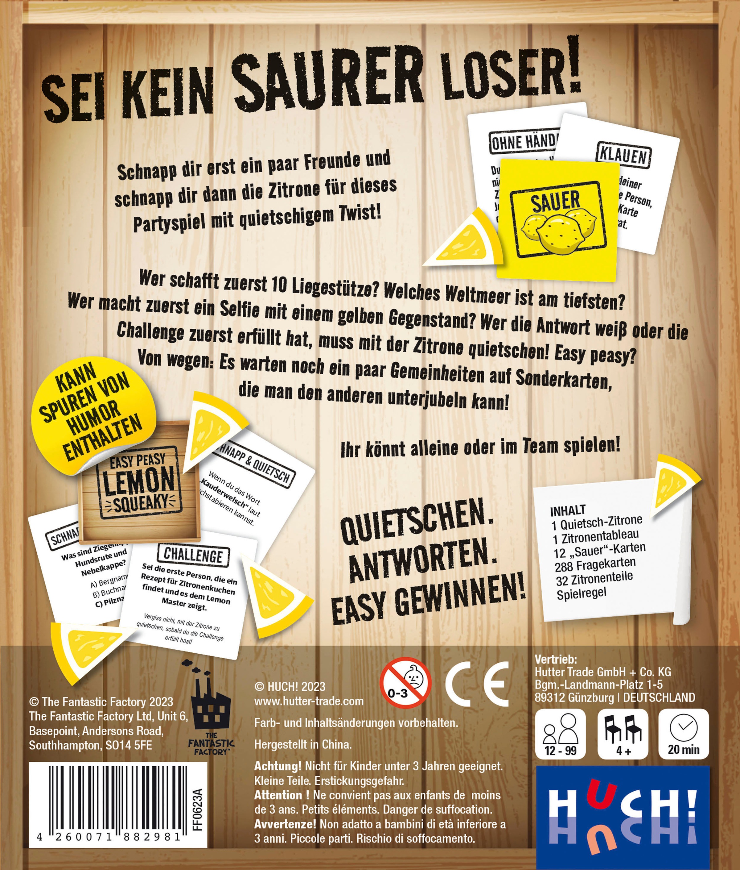 HUCH! Spiel »Easy peasy lemon squeaky«