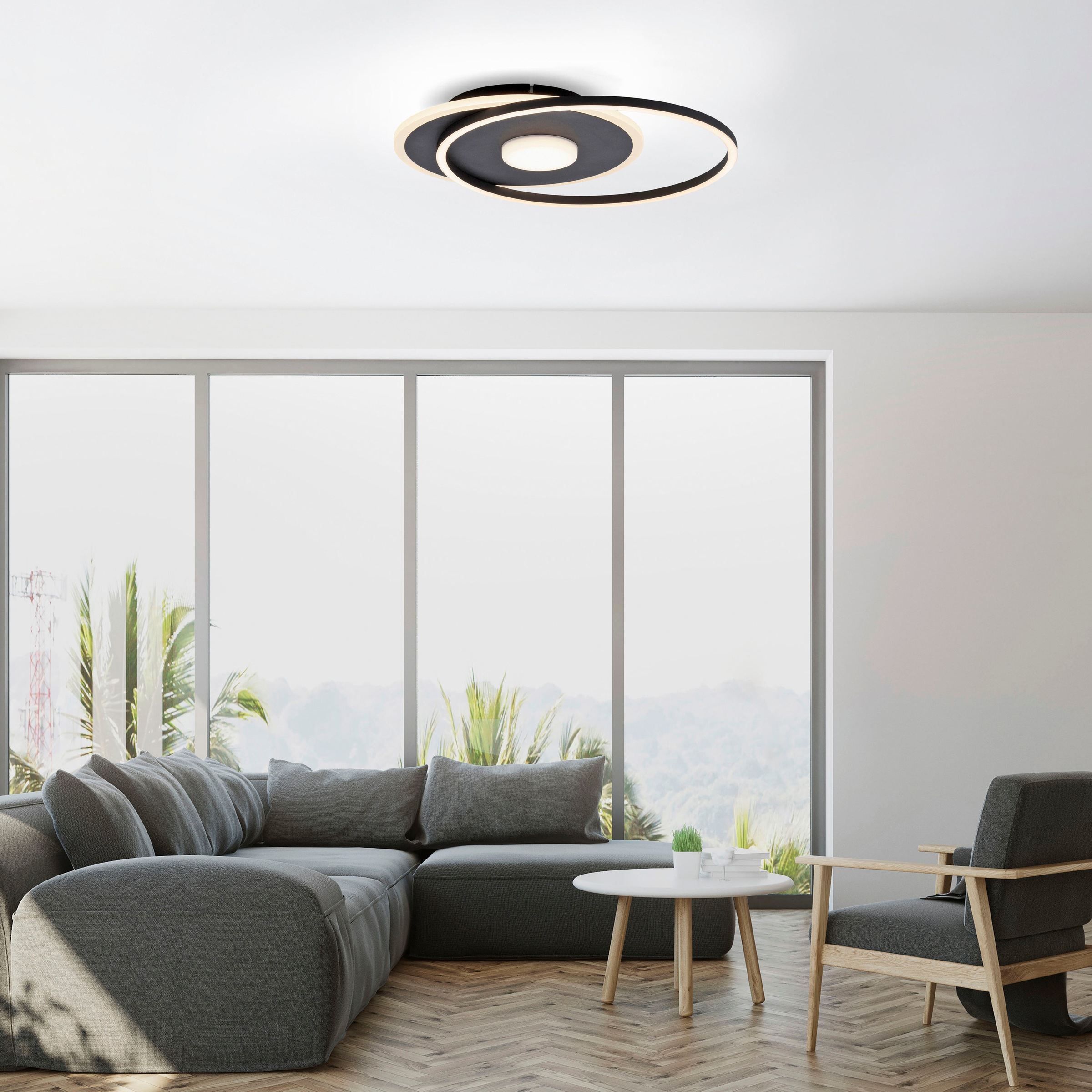 JUST LIGHT LED Deckenleuchte »DOMINO«, 1 flammig, Leuchtmittel LED-Board günstig online kaufen