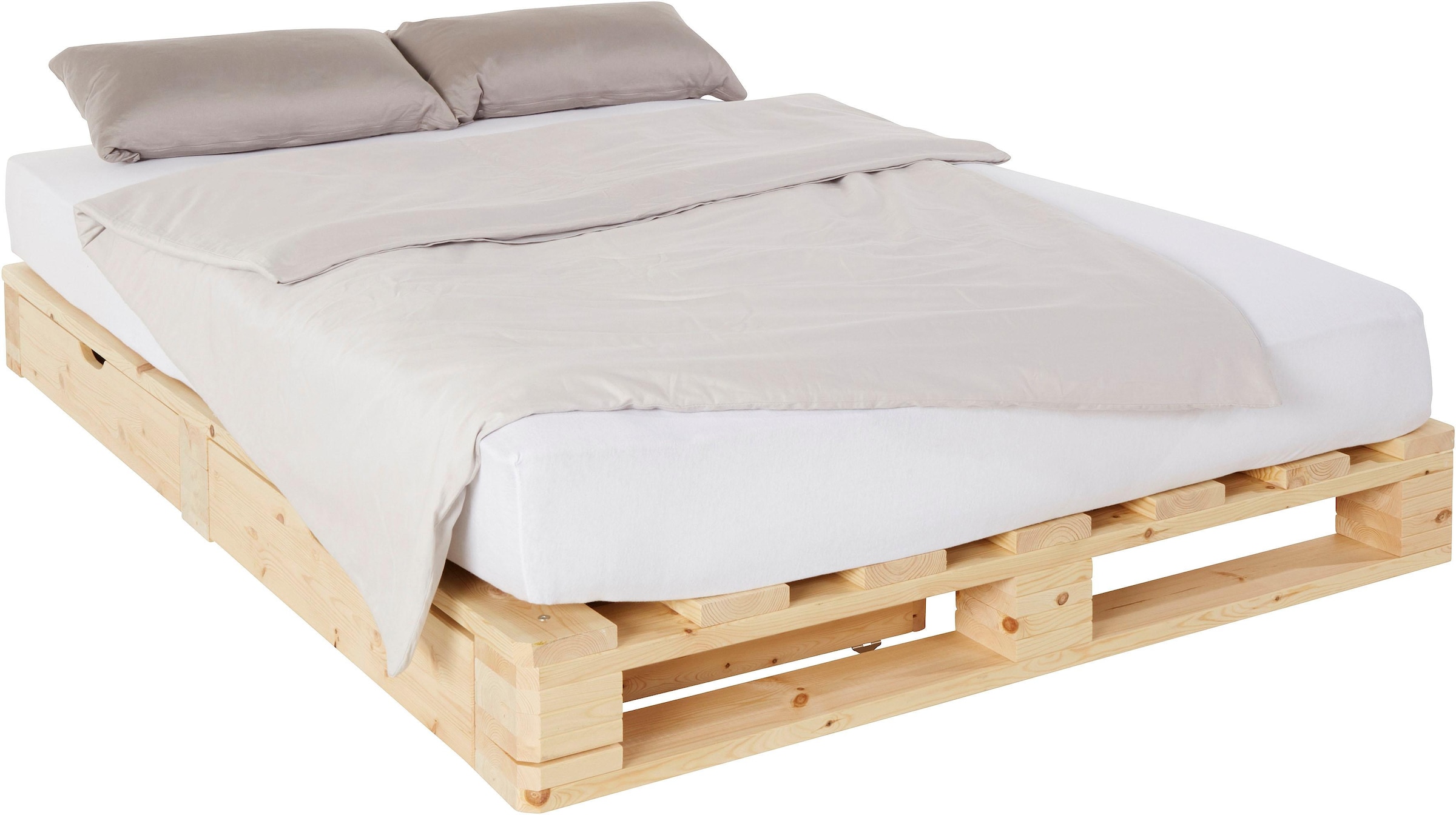 2. Bild von Home affaire Palettenbett »"ALASCO " BESTSELLER! Mit Schublade«, zertifiziertes Massivholz, erweiterbar zum Doppel- oder Familienbett