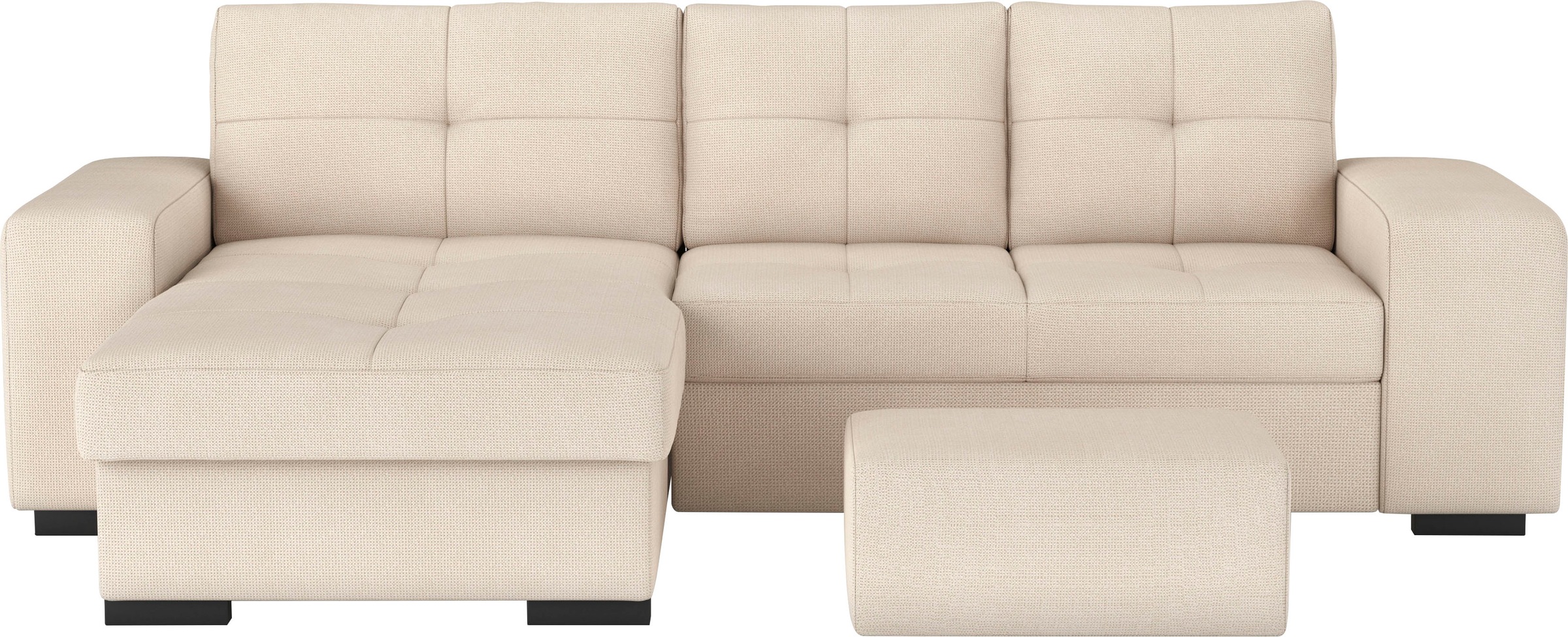 COTTA Ecksofa »Mattina L-Form«, mit Hocker, wahlweise mit Bettfunktion & Bettkasten