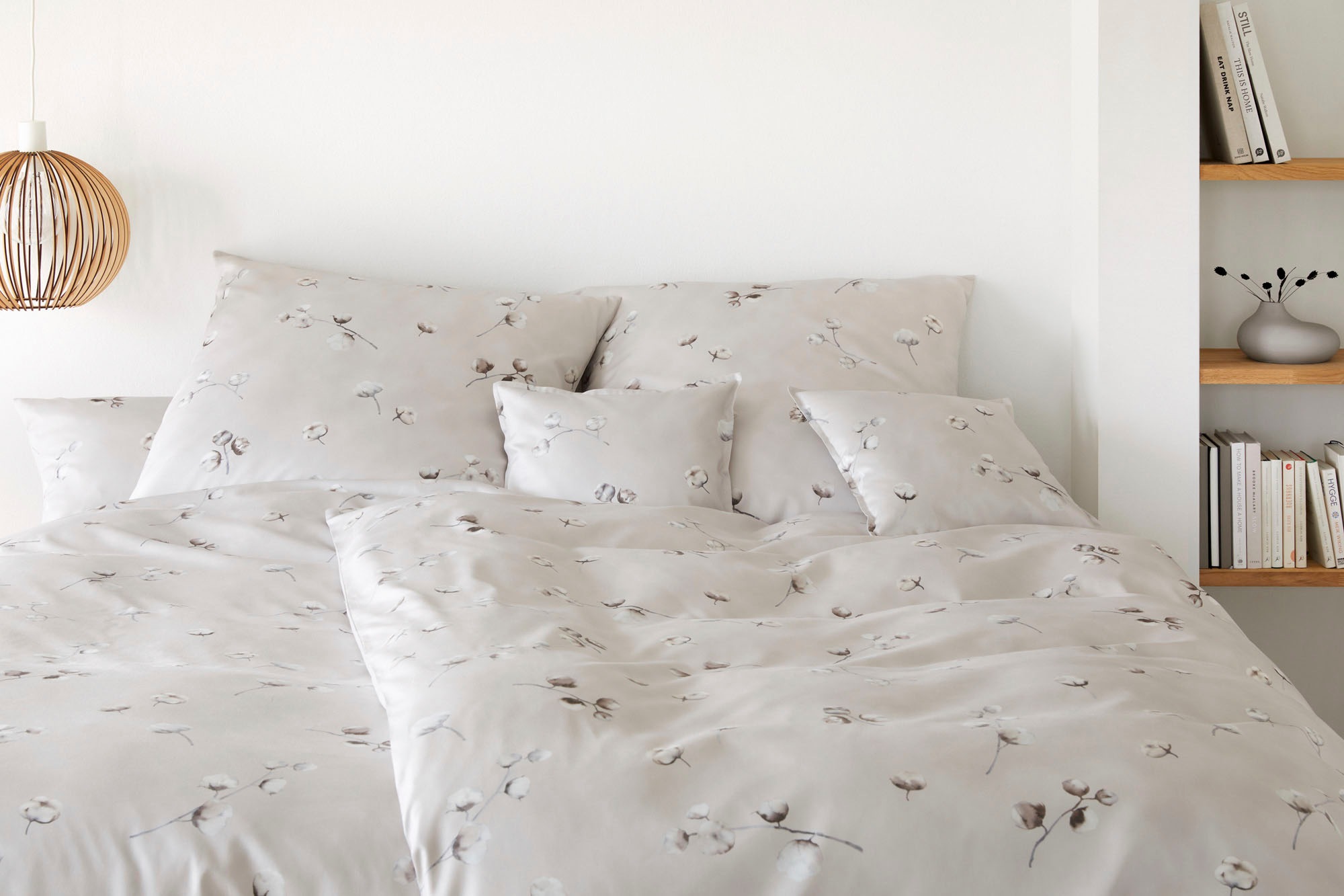 Elegante Bettwäsche »Cotton Flower« 2 Stk. tlg. angenehmes Hautgefühl günstig online kaufen