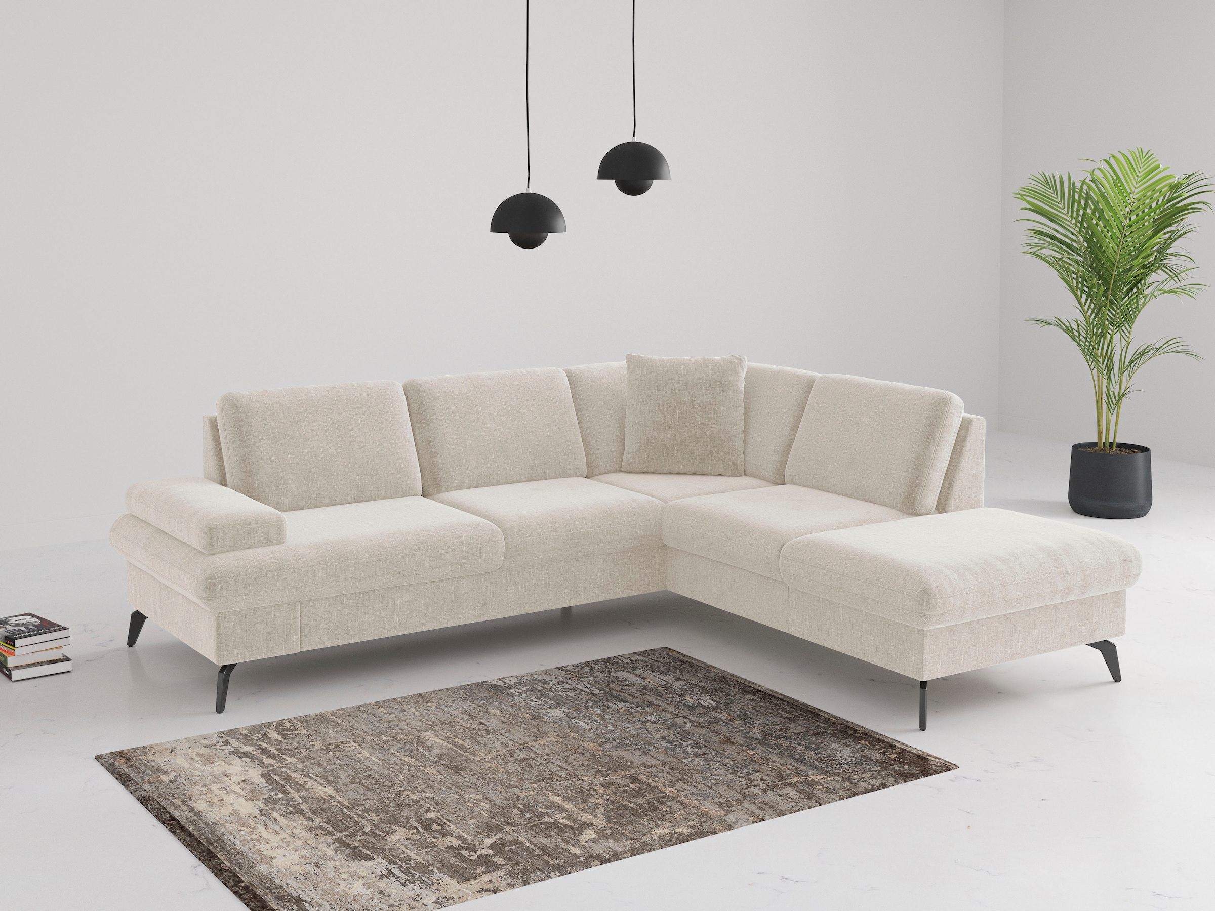 sit&more Ecksofa »Morris Jubi L-Form«, inkl. Armteilfunktion und 1 Zierkiss günstig online kaufen