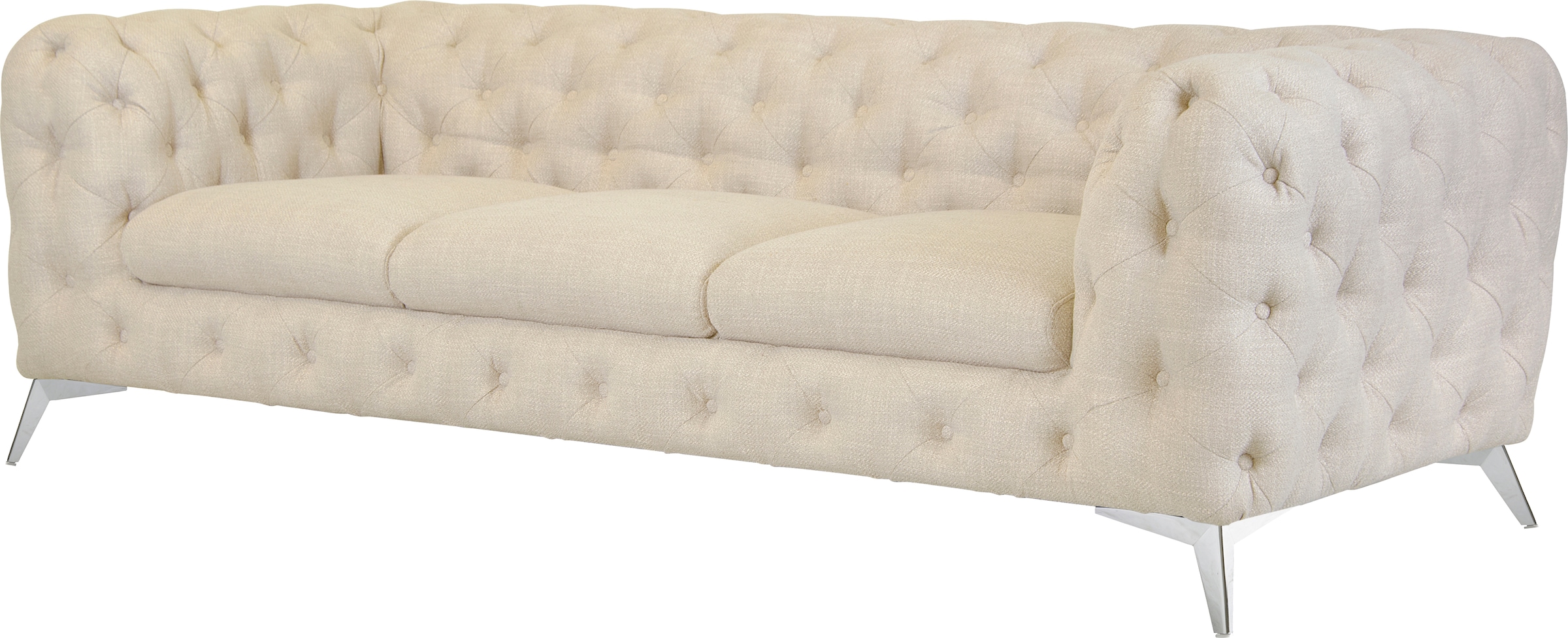 Home affaire Chesterfield-Sofa »Glynis« aufwändige Knopfheftung, moderne Chesterfield Optik, Fußfarbe wählbar