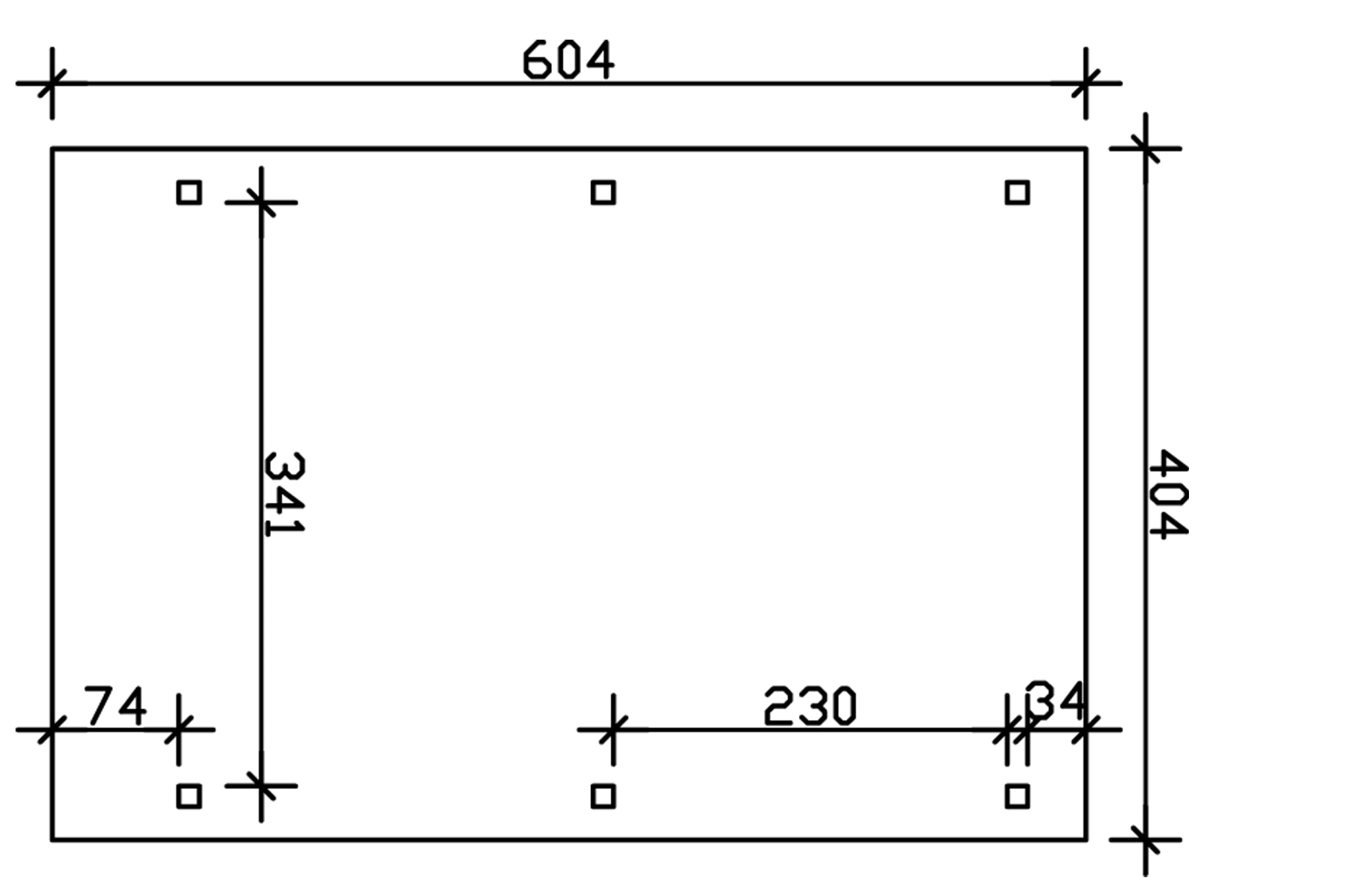 Skanholz Einzelcarport »Emsland«, Holz, 341 cm, Anthrazit