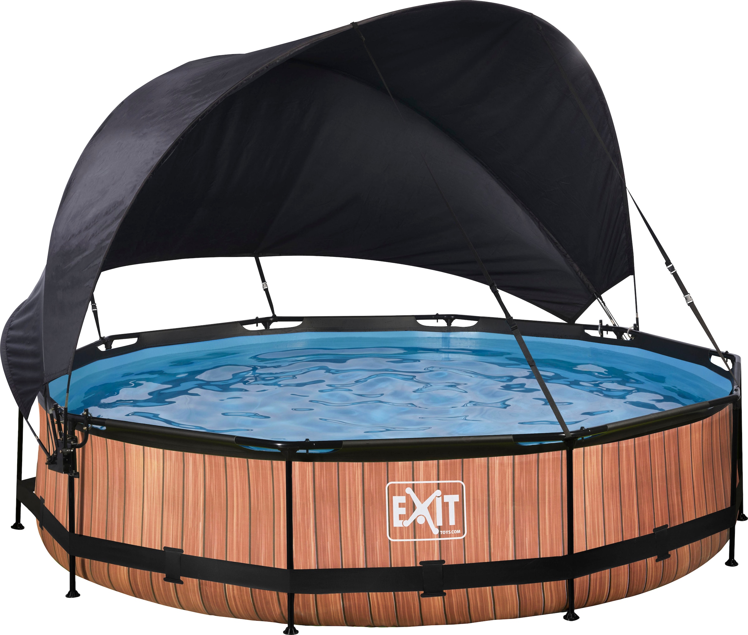 EXIT Framepool »inkl. Sonnensegel«, (Set, 4 tlg.), ØxH: 360x76 cm, mit Kartuschen-Filterpumpe & Filterkartusche
