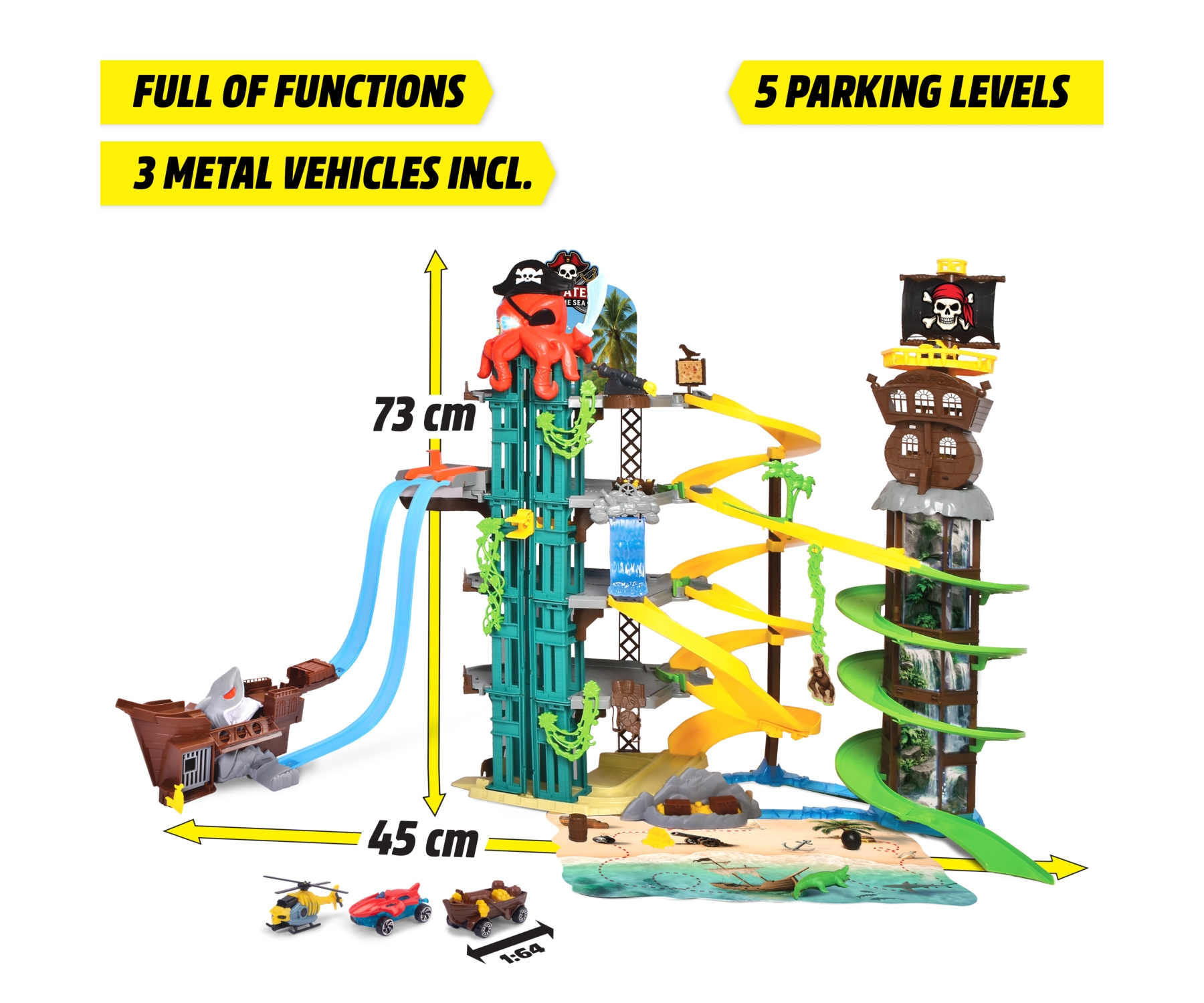 Dickie Toys Spiel-Parkgarage »Pirates of the Sea« mit Licht und Sound