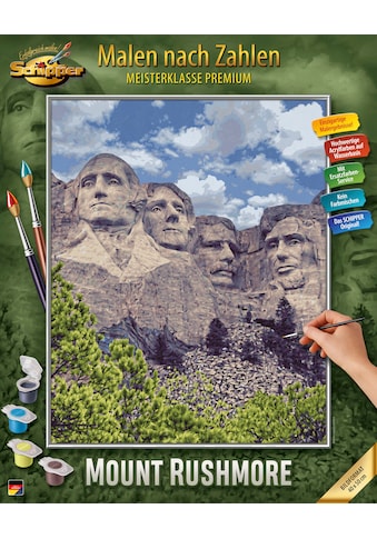 Malen nach Zahlen »Meisterklasse Premium - Mount Rushmore«