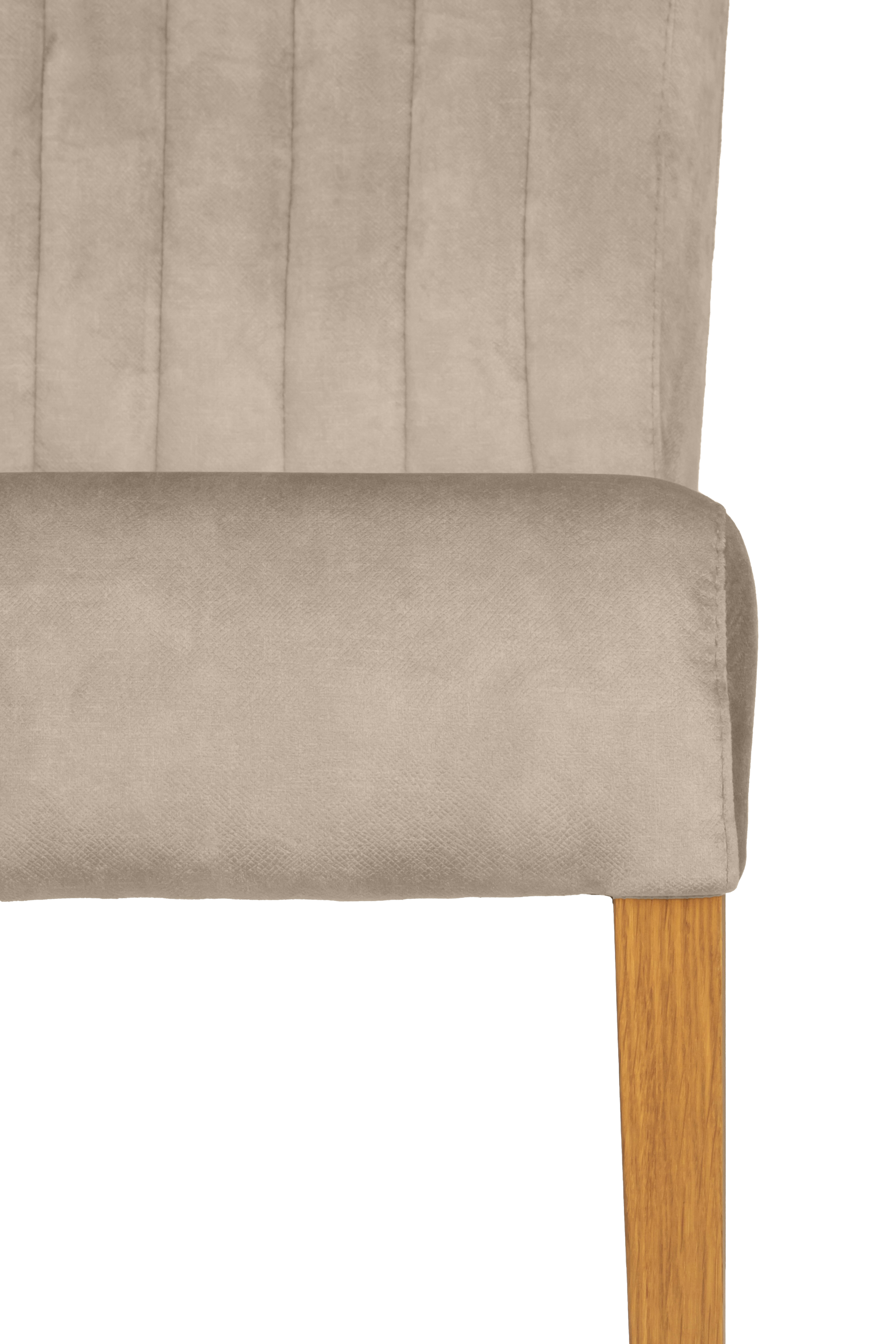 Home affaire 4-Fußstuhl, (Set), 2 St., Samtvelours, vertikale Nähte in der Rückenlehne